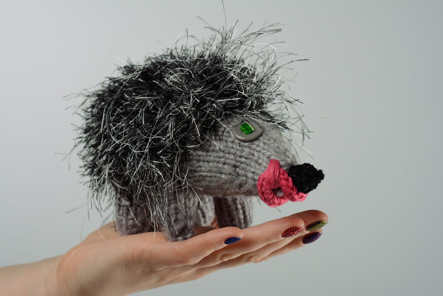 Knitted toy Hedgehog photo 4