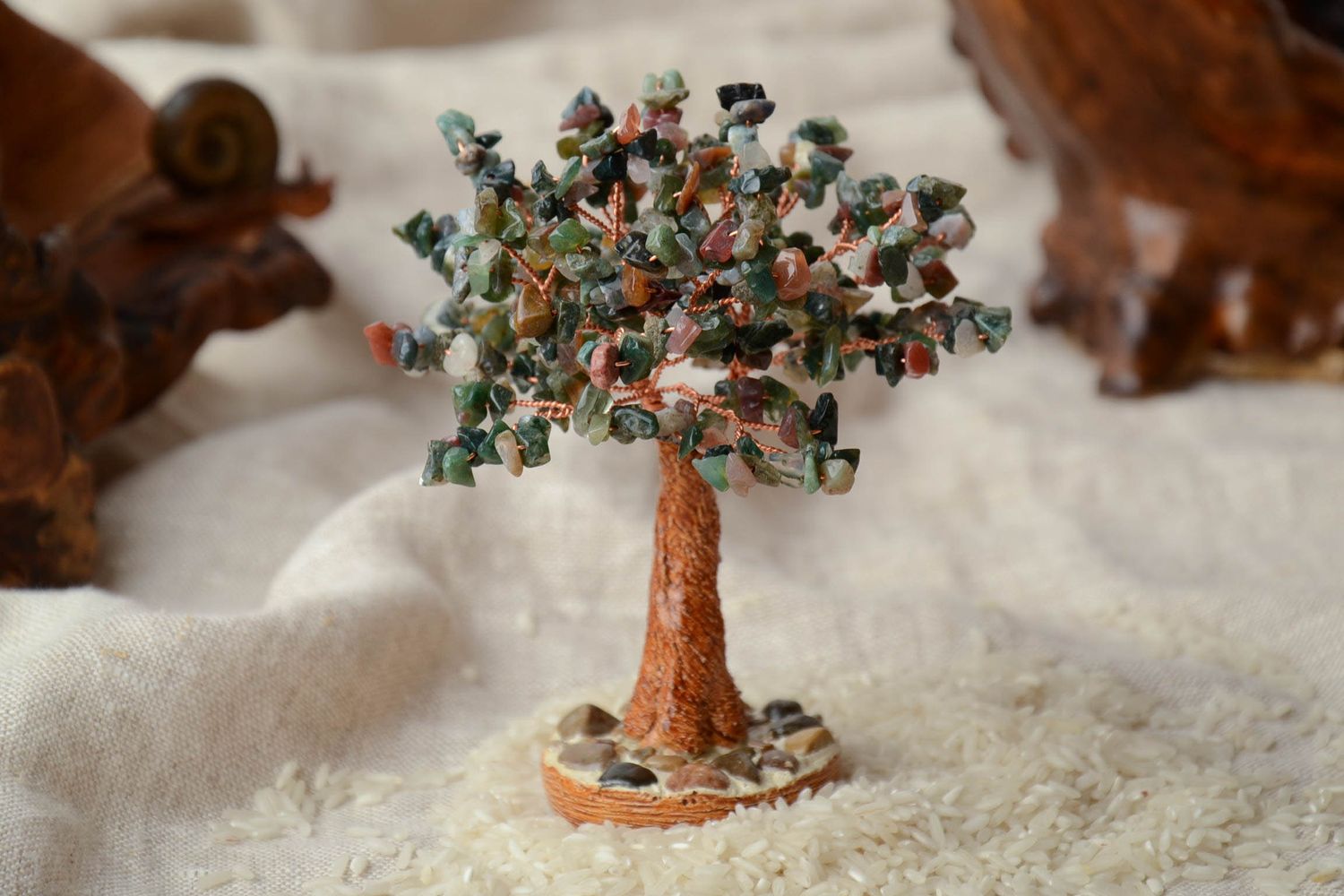Miniature bonsai tree with jasper photo 1