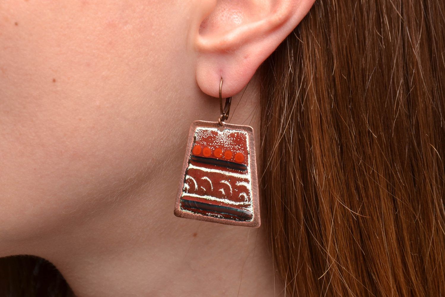 Handmade Ohrringe aus Kupfer foto 2