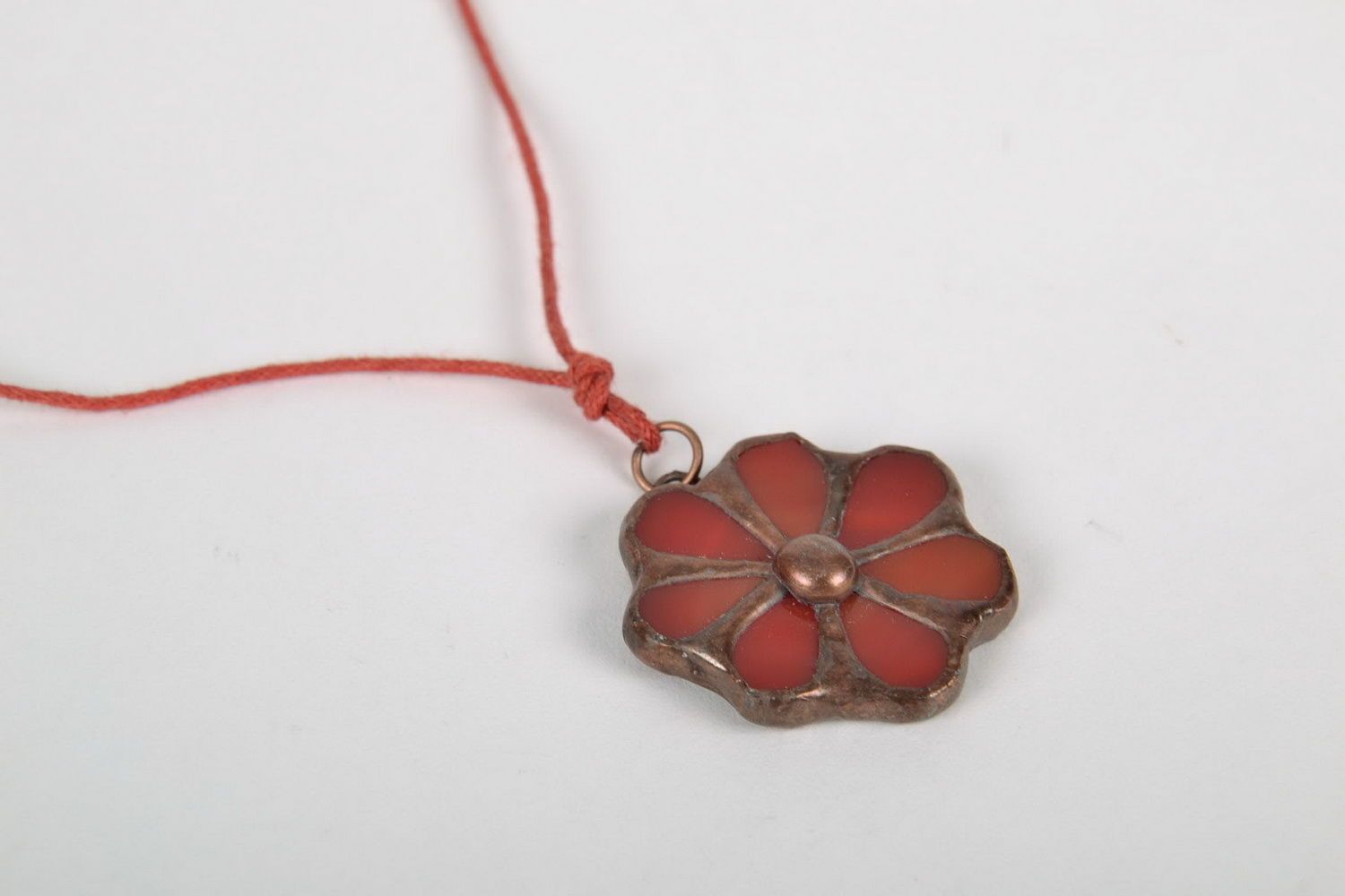 Stained glass pendant Flower photo 1