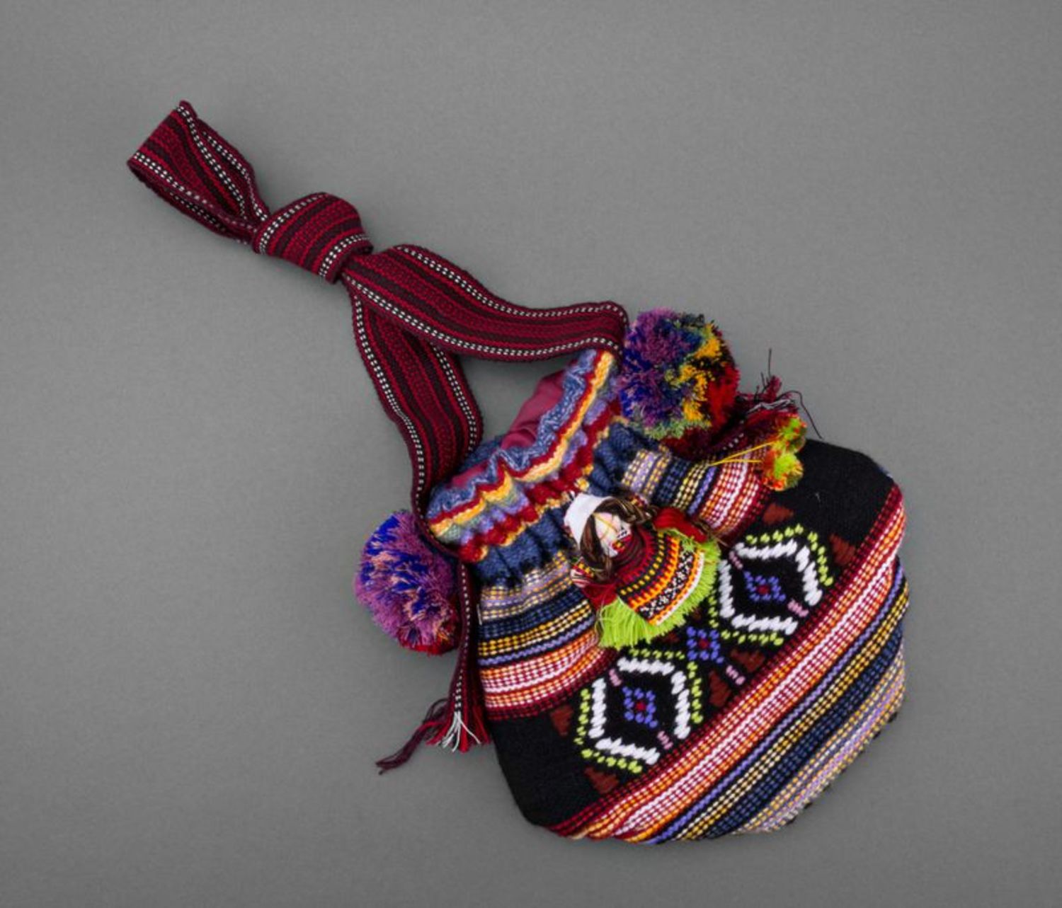 Borsa in stile etnico di stoffa fatta a mano Borsetta etnica Accessori donna  
 foto 2