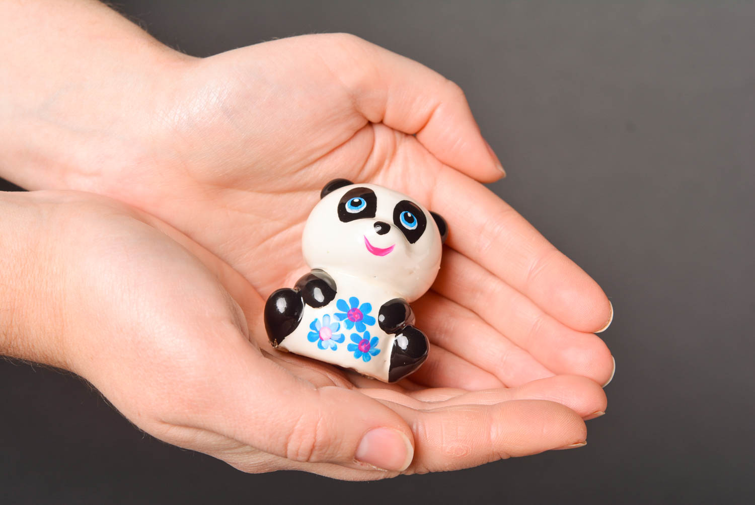 Figurine panda fait main Statuette platre Déco maison Idée cadeau insolite photo 2