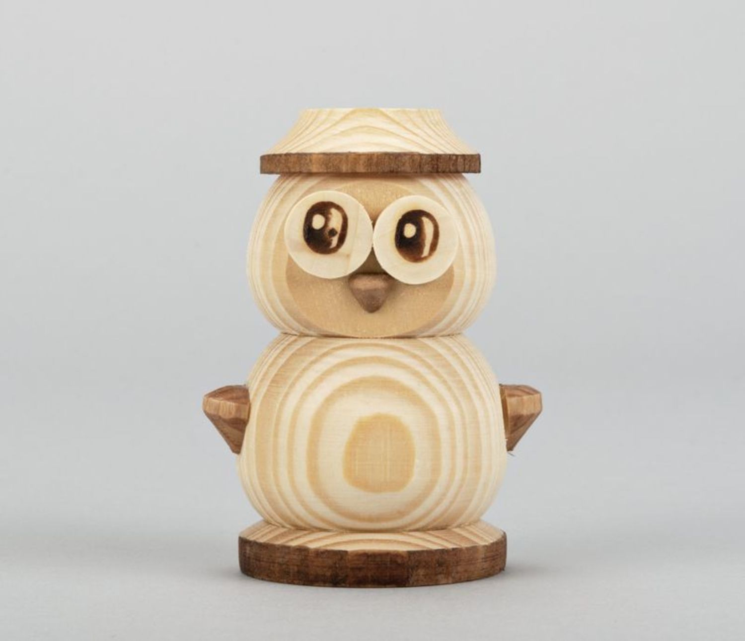 Wooden salt-cellar Baby owl photo 1