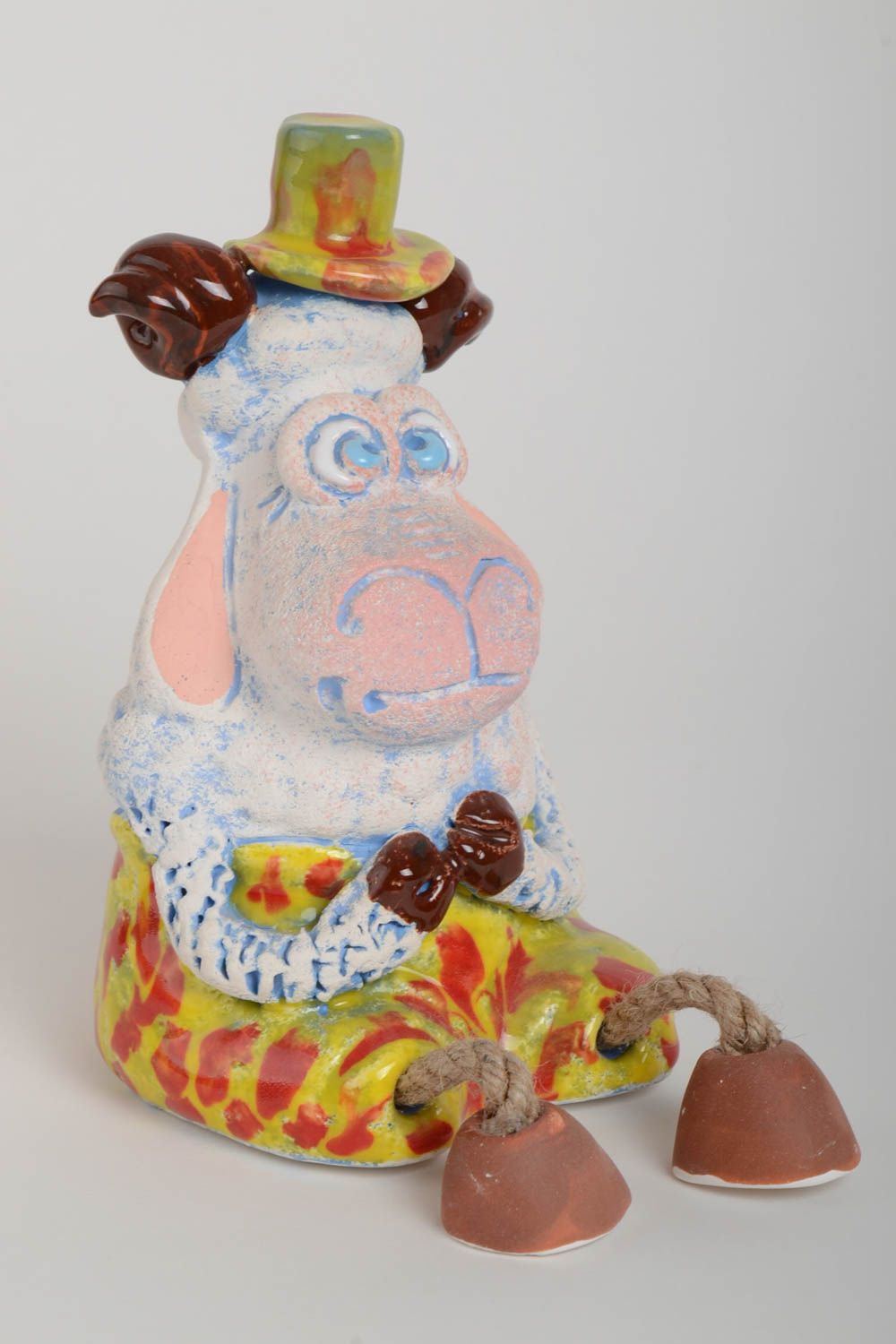 Unusual ceramic moneybox stylish designer moneybox sheep souvenir for kids photo 2