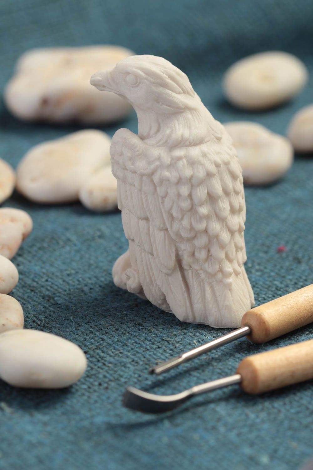 Handmade Adler Figur kleine Dekofigur Haus Dekoration Rohling zum Bemalen foto 1