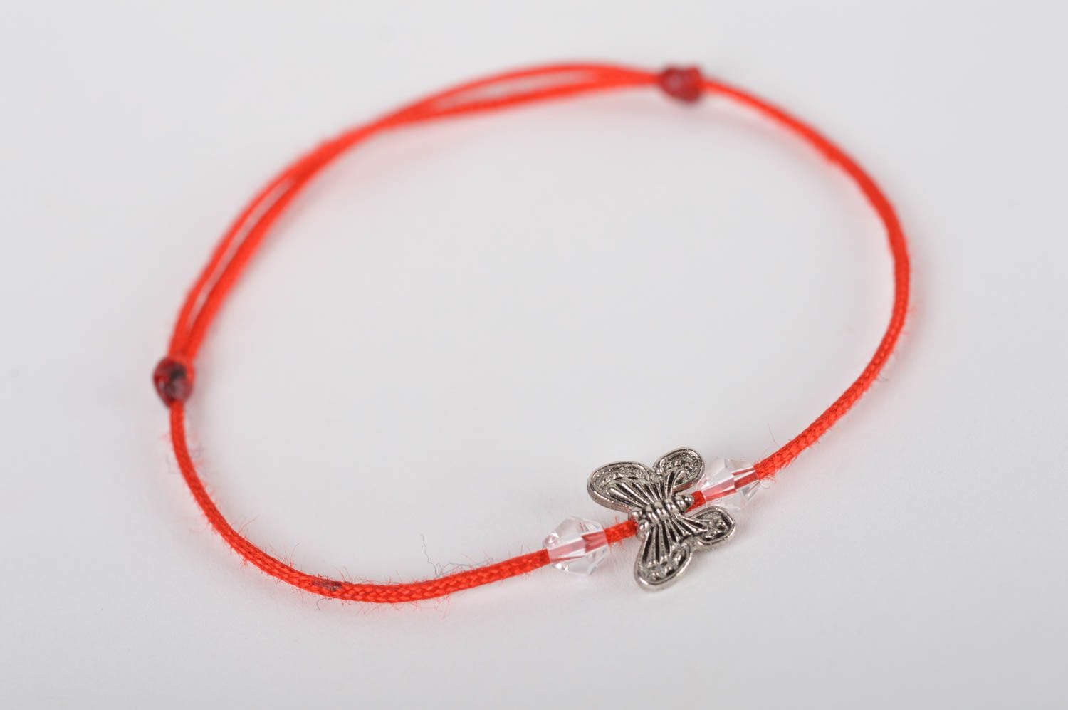 Pulsera de hilo artesanal accesorio para mujer bisutería de moda Mariposa foto 2