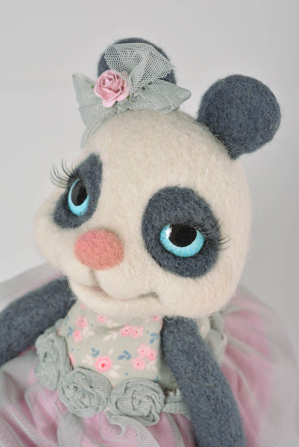 Pandabär Spielzeug handmade Kinder Kuscheltier Haus Dekor Geschenk für Mädchen foto 1
