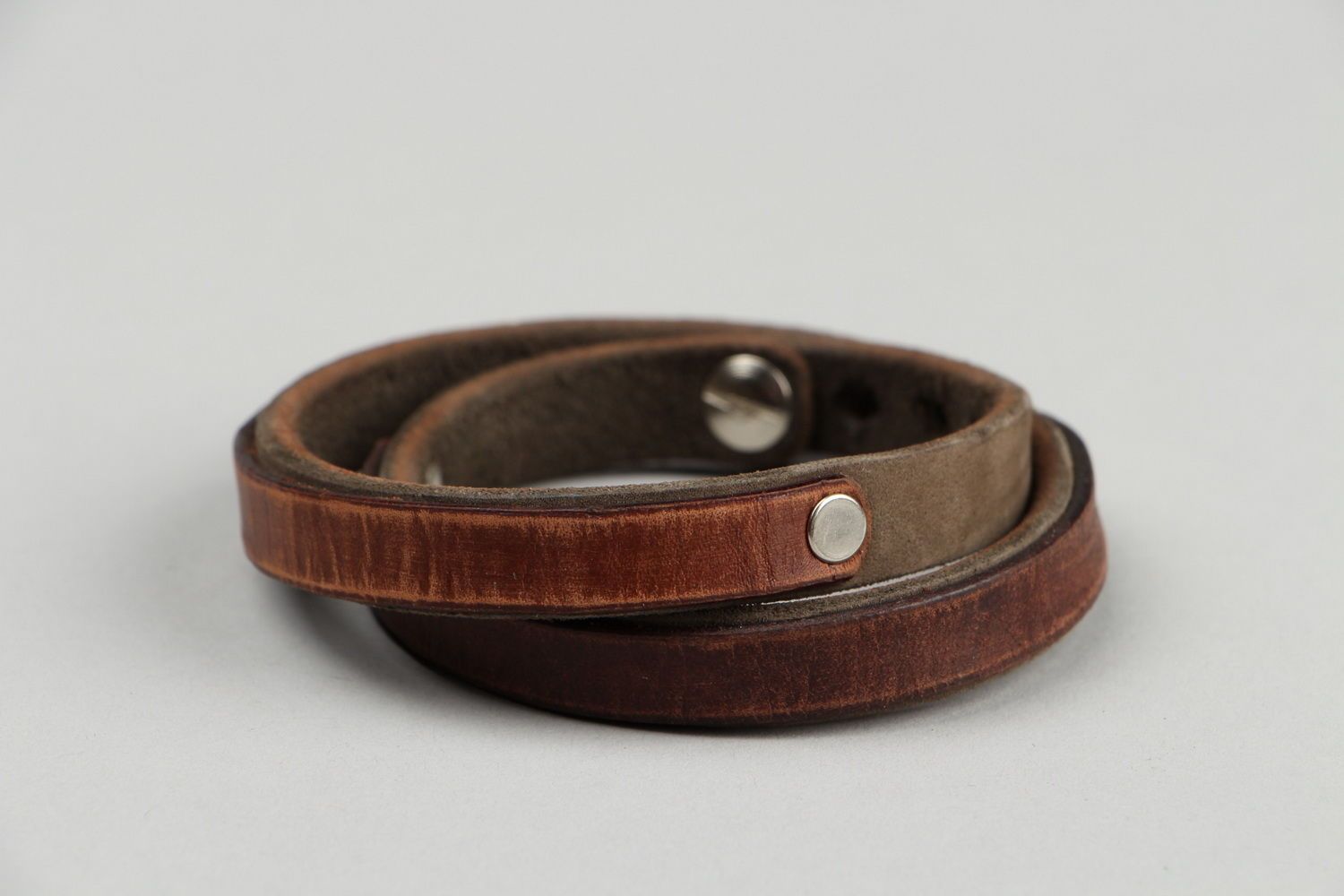 Leather bracelet in 3 colors photo 3