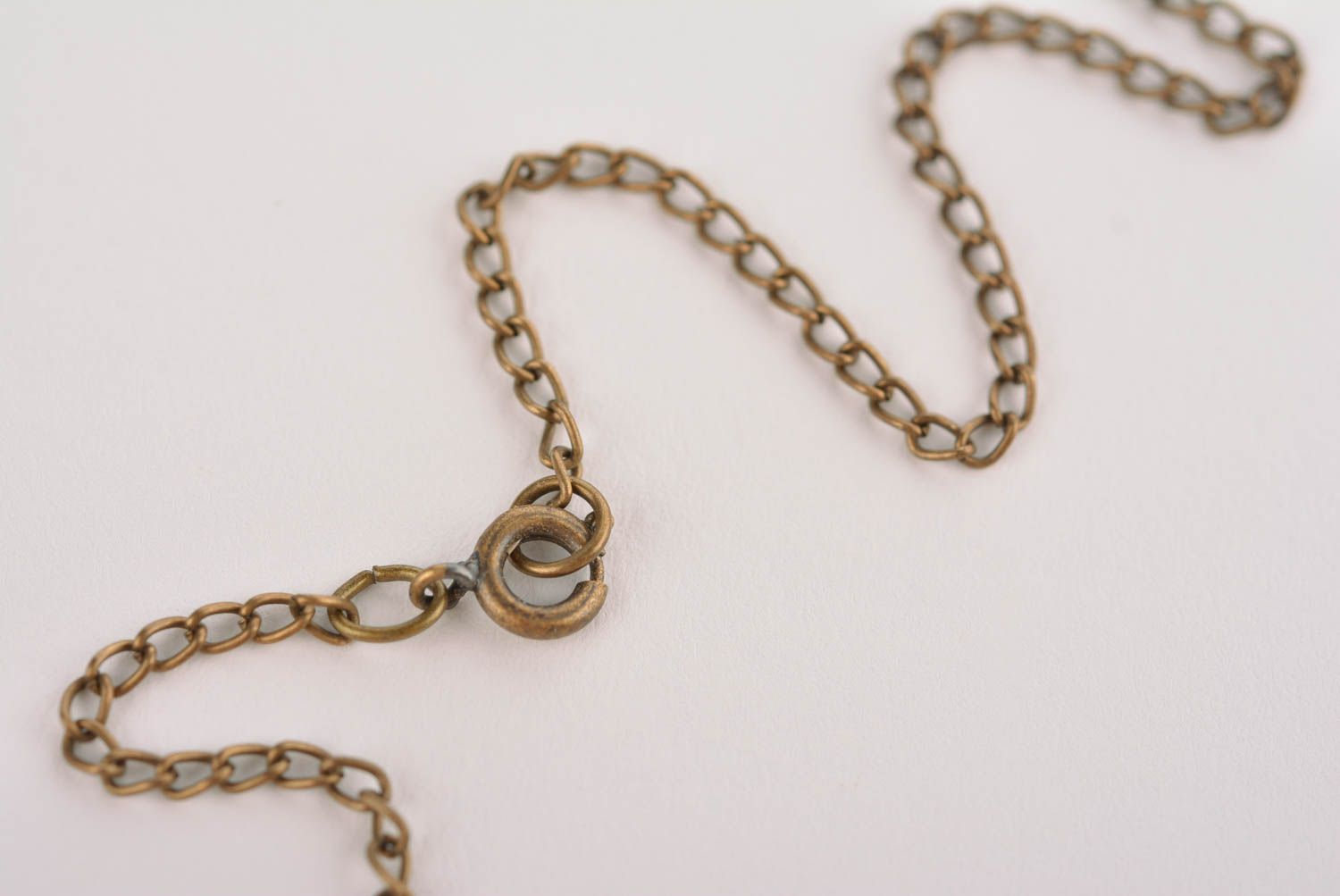 Stylish handmade metal necklace glass pendant design beautiful jewellery photo 5