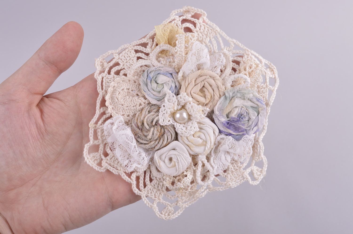 Beautiful handmade crochet napkin home textiles textile napkin for decor only photo 5