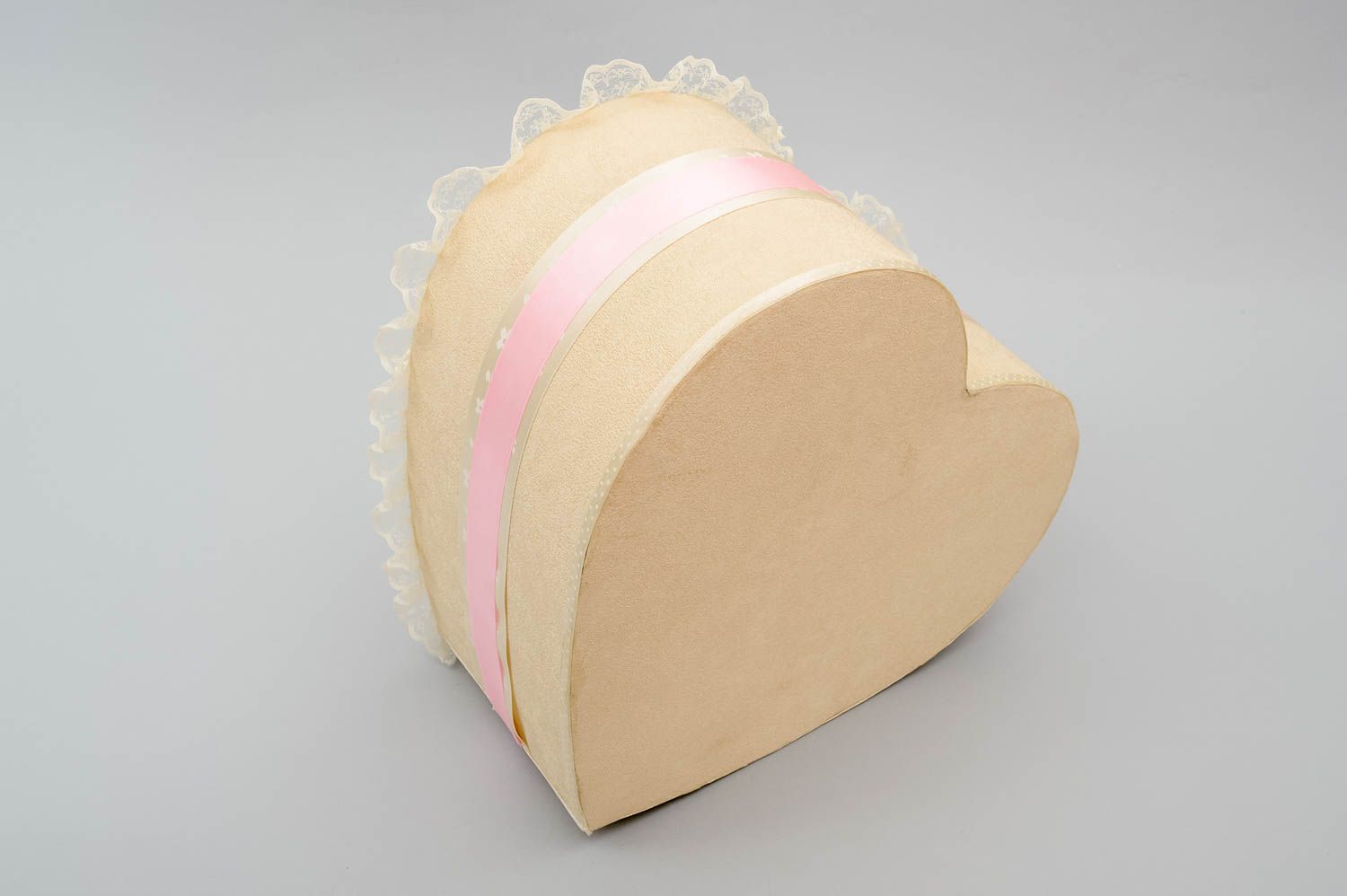 Caja de cartón artesanal en forma de corazón artículo para boda regalo original foto 3