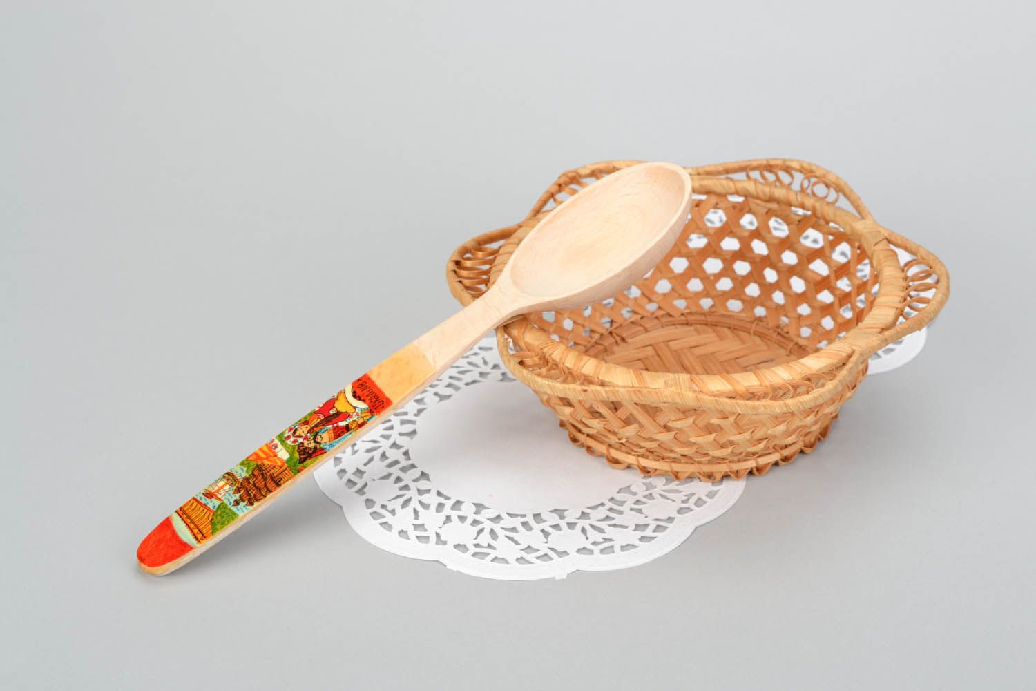 Painted wooden spoon photo 1
