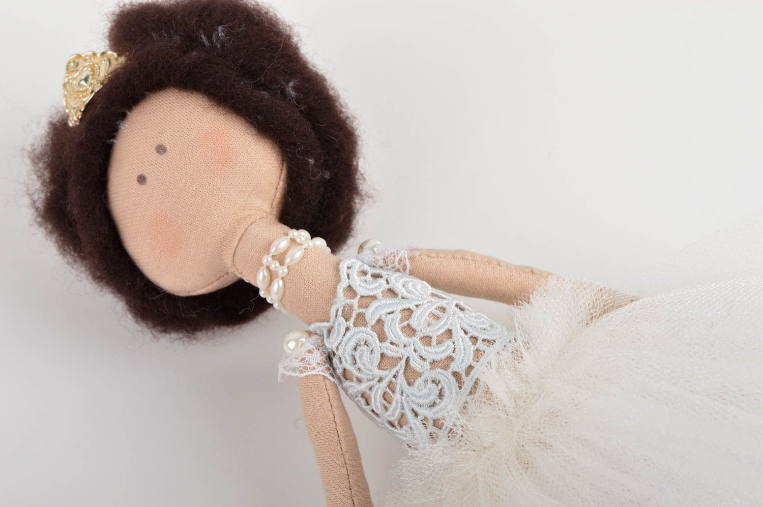 Кукла ручной работы кукла из ткани мягкая кукла из трикотажа в виде балерины фото 3