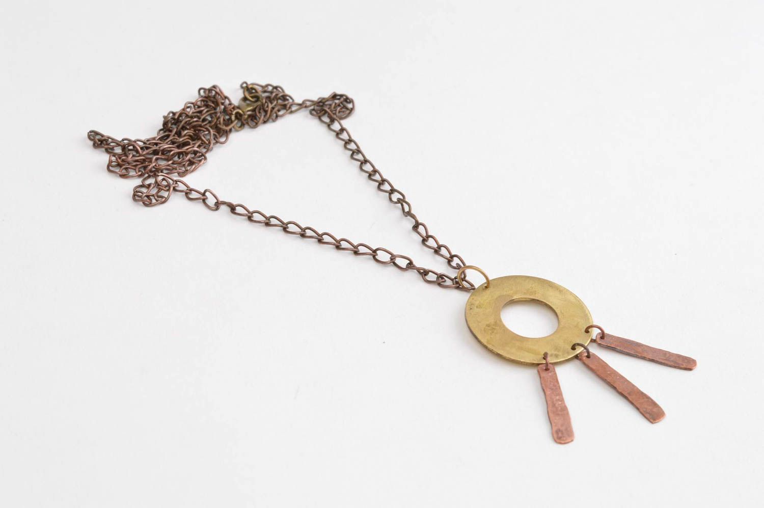 Brass necklace handmade brass jewelry metal necklace metal jewelry for women photo 3