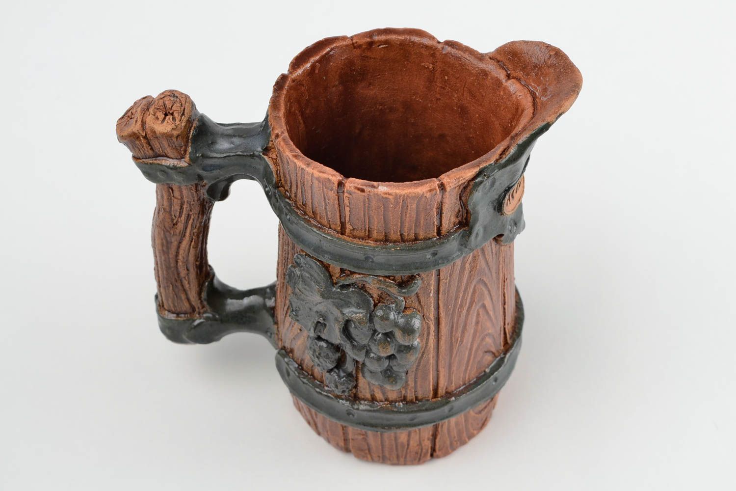 Keramik Karaffe handmade Wasser Krug Küchen Zubehör 1 l schön originell  foto 5