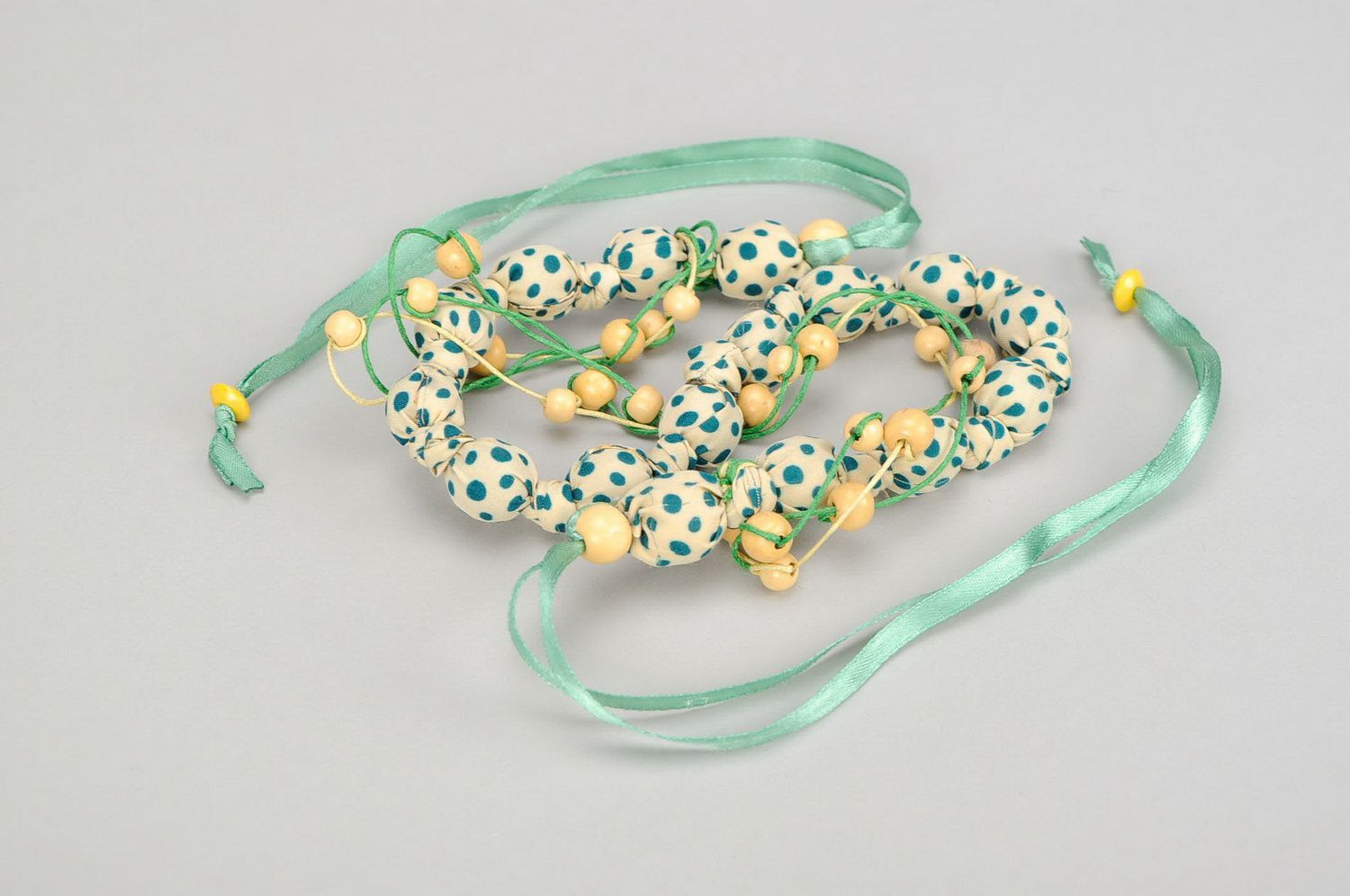Fabric beads Peas photo 3