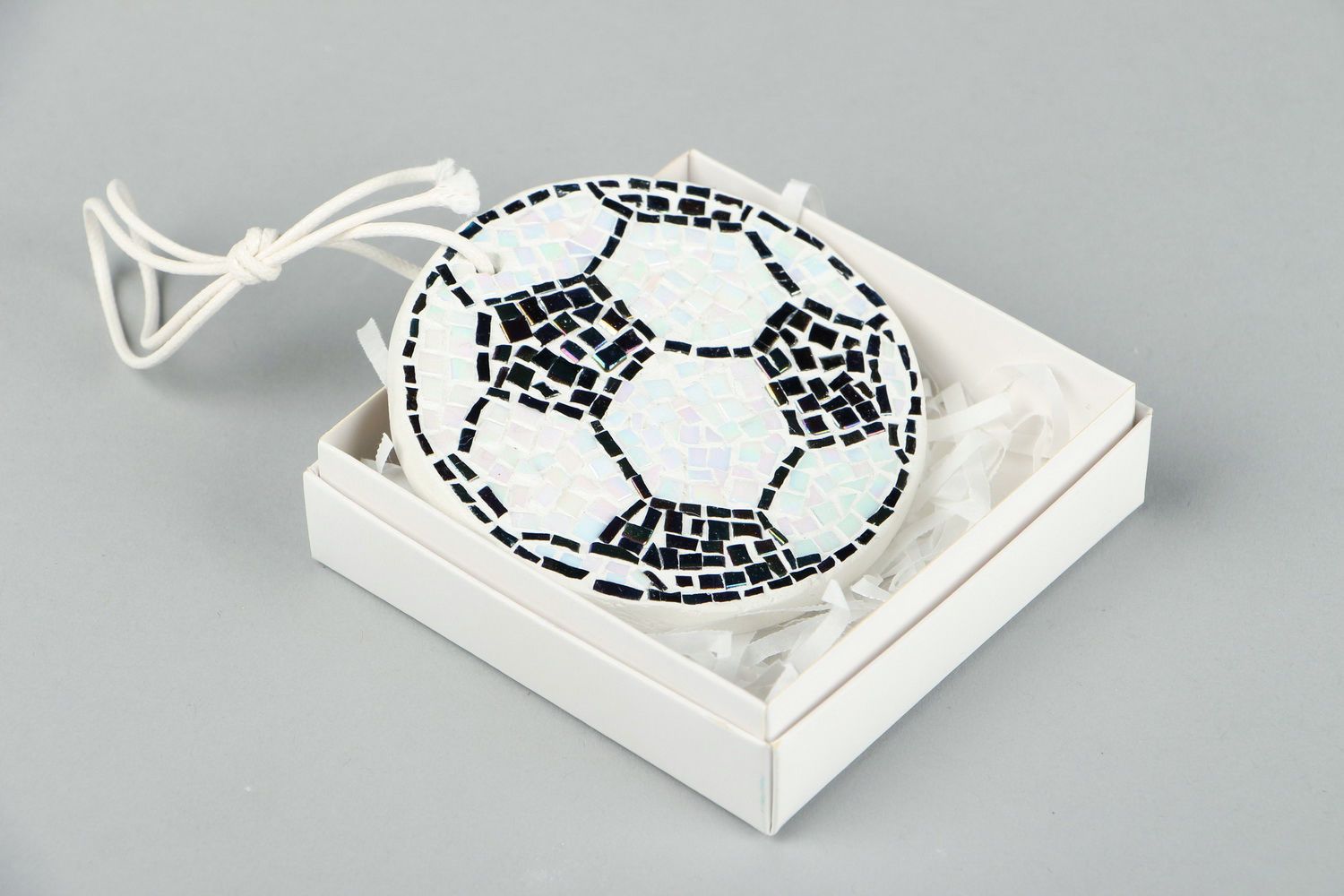 Colgante souvenir de mosaico Balón de fútbol foto 4
