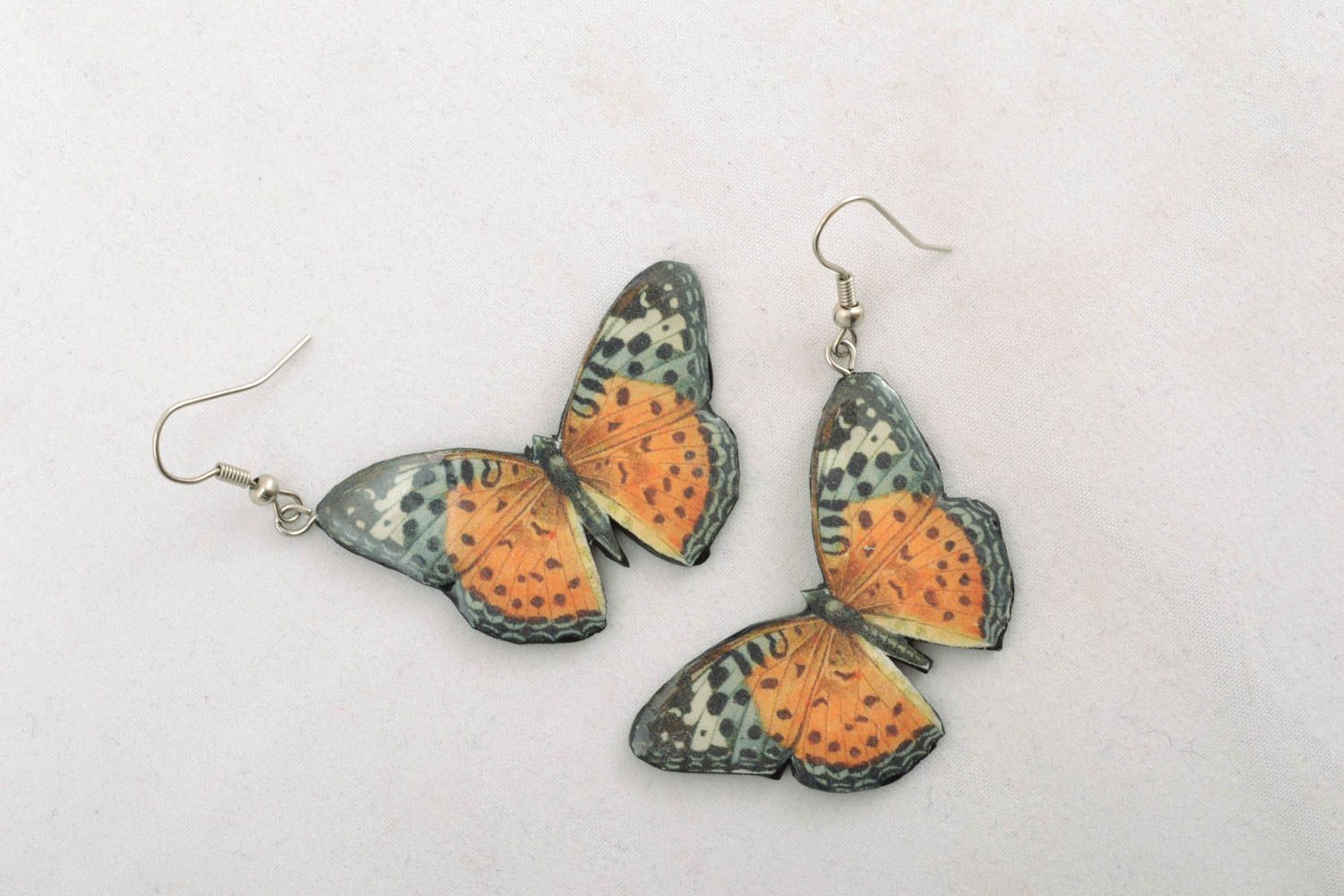 Beautiful earrings Butterflies photo 1