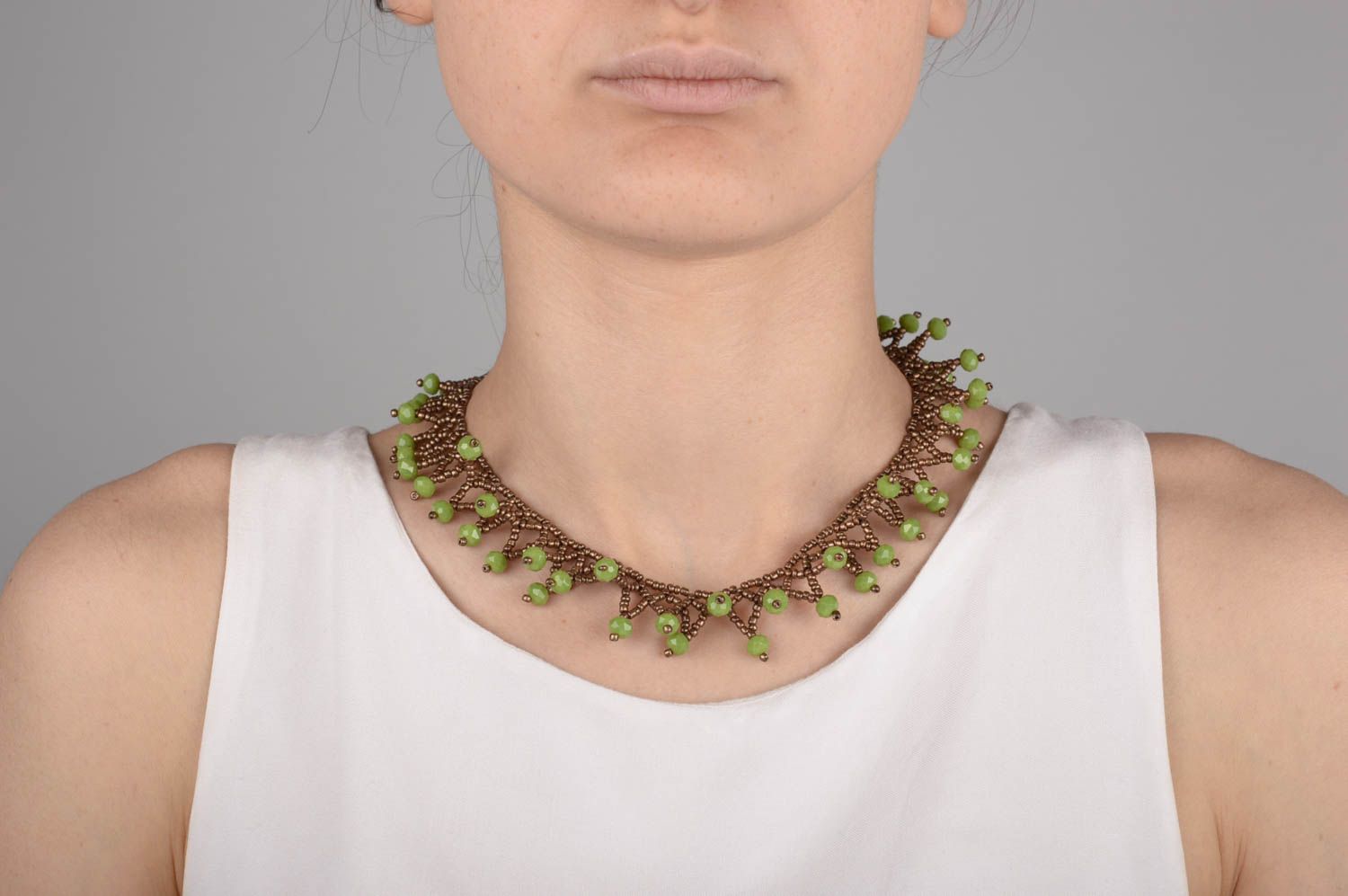 Handmade Rocailles Kette Designer Schmuck Halskette für Frauen schön stilvoll foto 1
