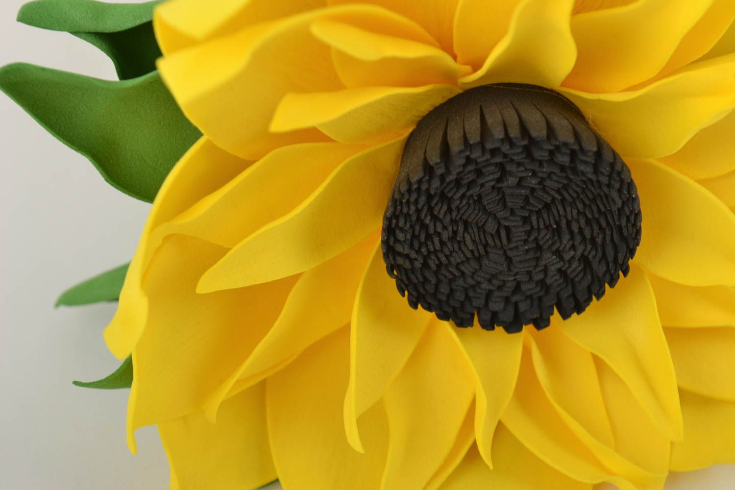 Beautiful handmade decorative sunflower foamiran flower artificial flowers photo 2