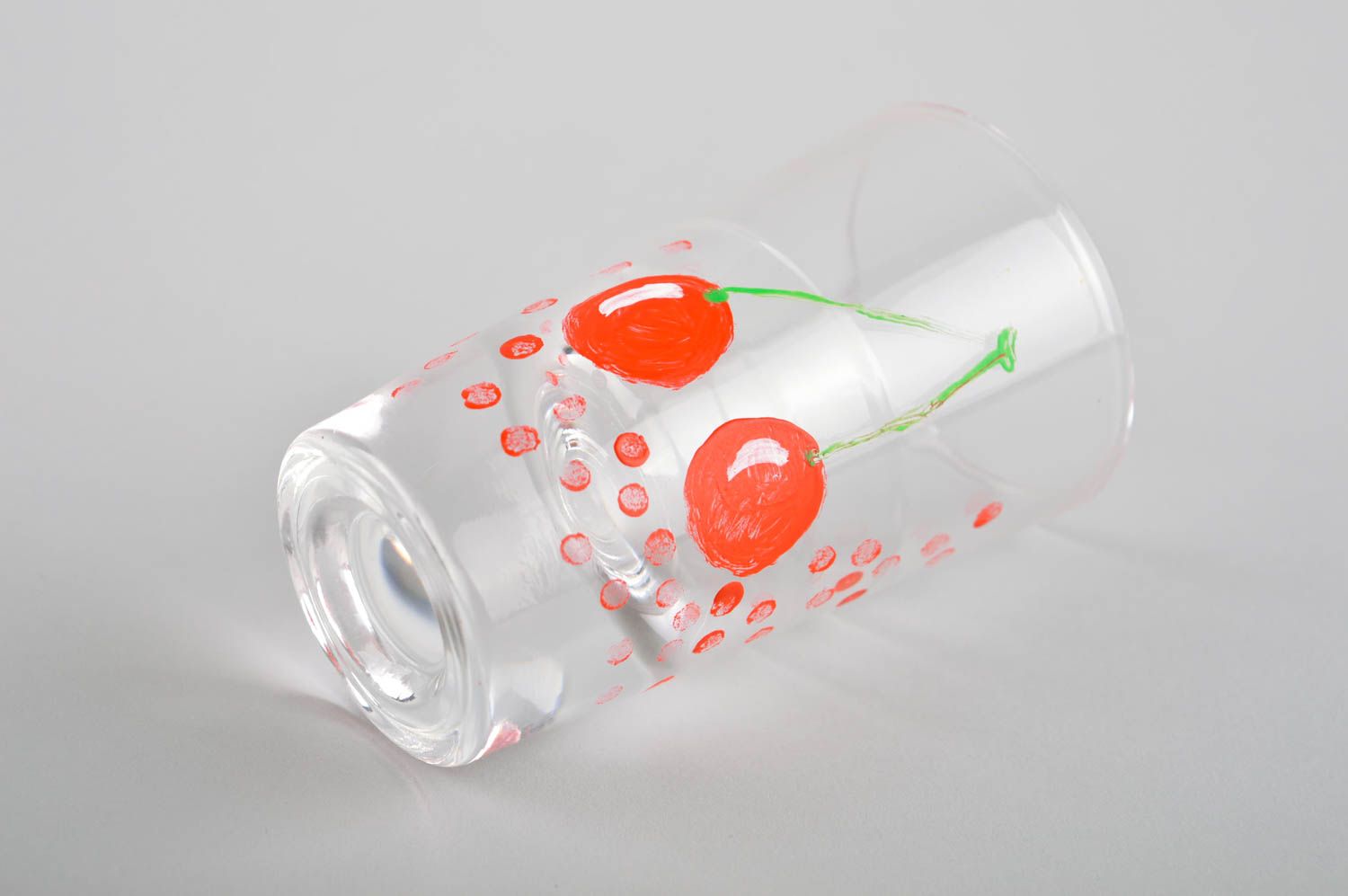 Handgemachtes Geschirr bemaltes Glas Pinnchen Schnaps mit Muster Geschenk Ideen foto 4