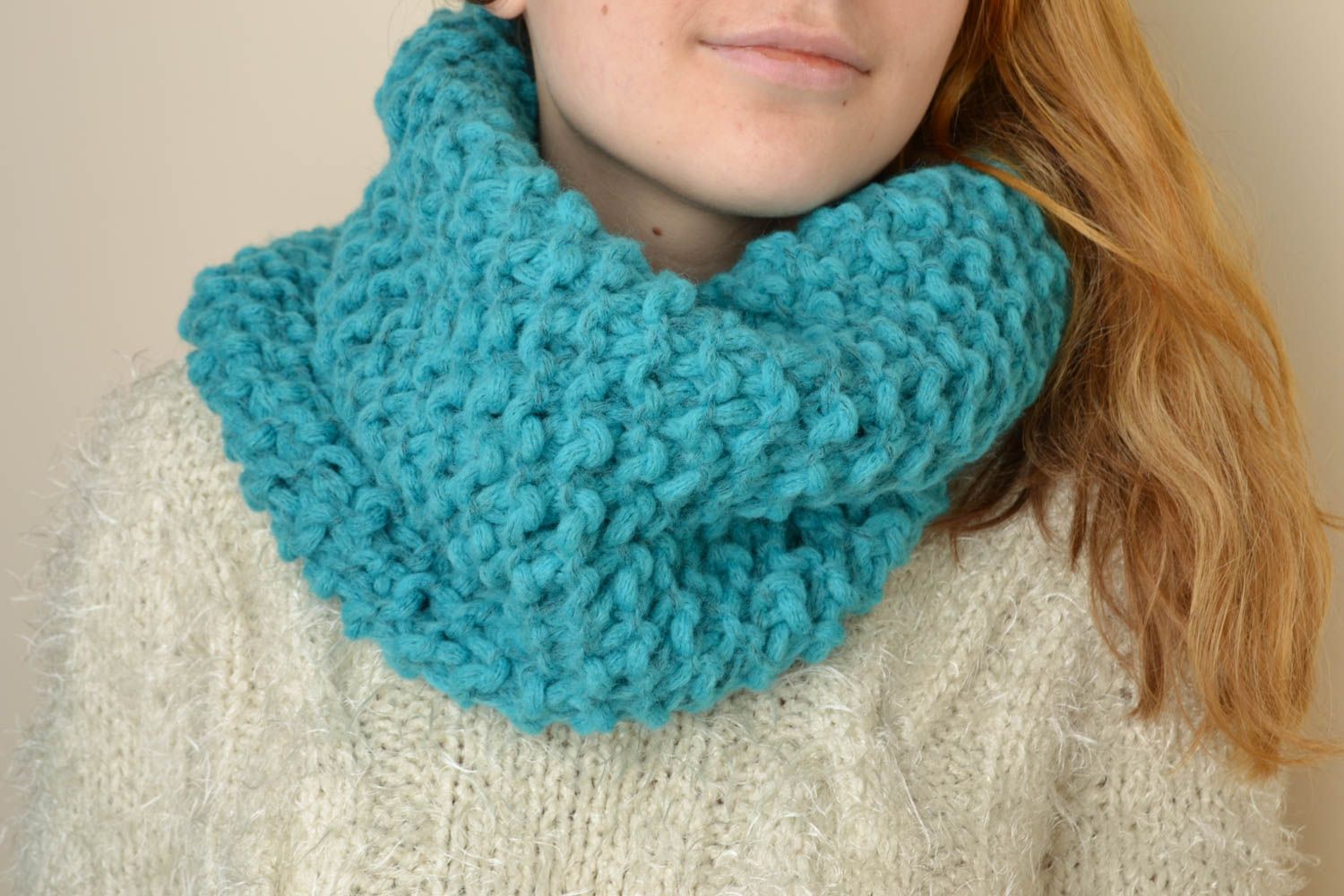 Crochet collar scarf photo 5
