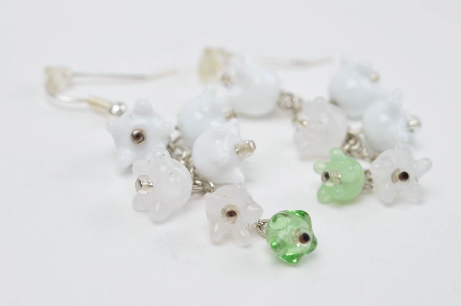 Stylish handmade glass earrings lampwork earrings cool jewelry designs photo 3