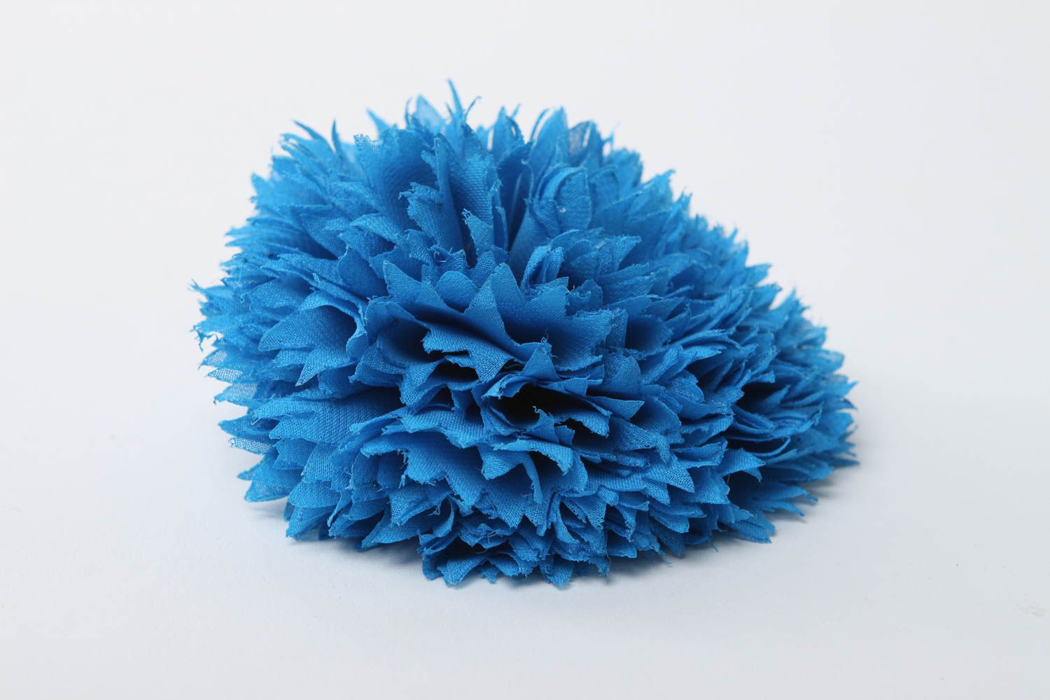 Handmade scrunchy with flower hair accessories design blue scrunchy gift for kid photo 3