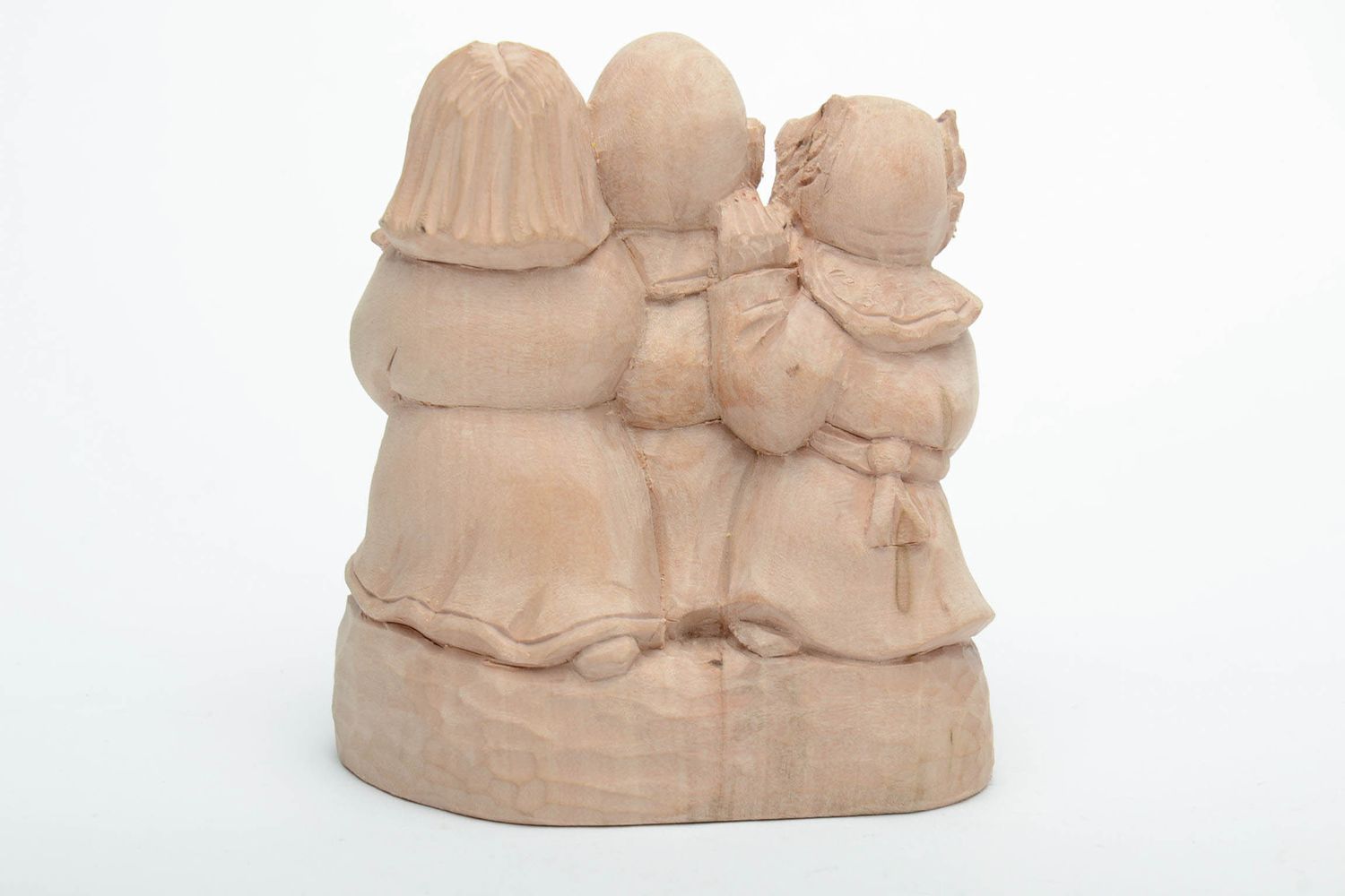 Petite statuette en bois sculptée triple photo 3