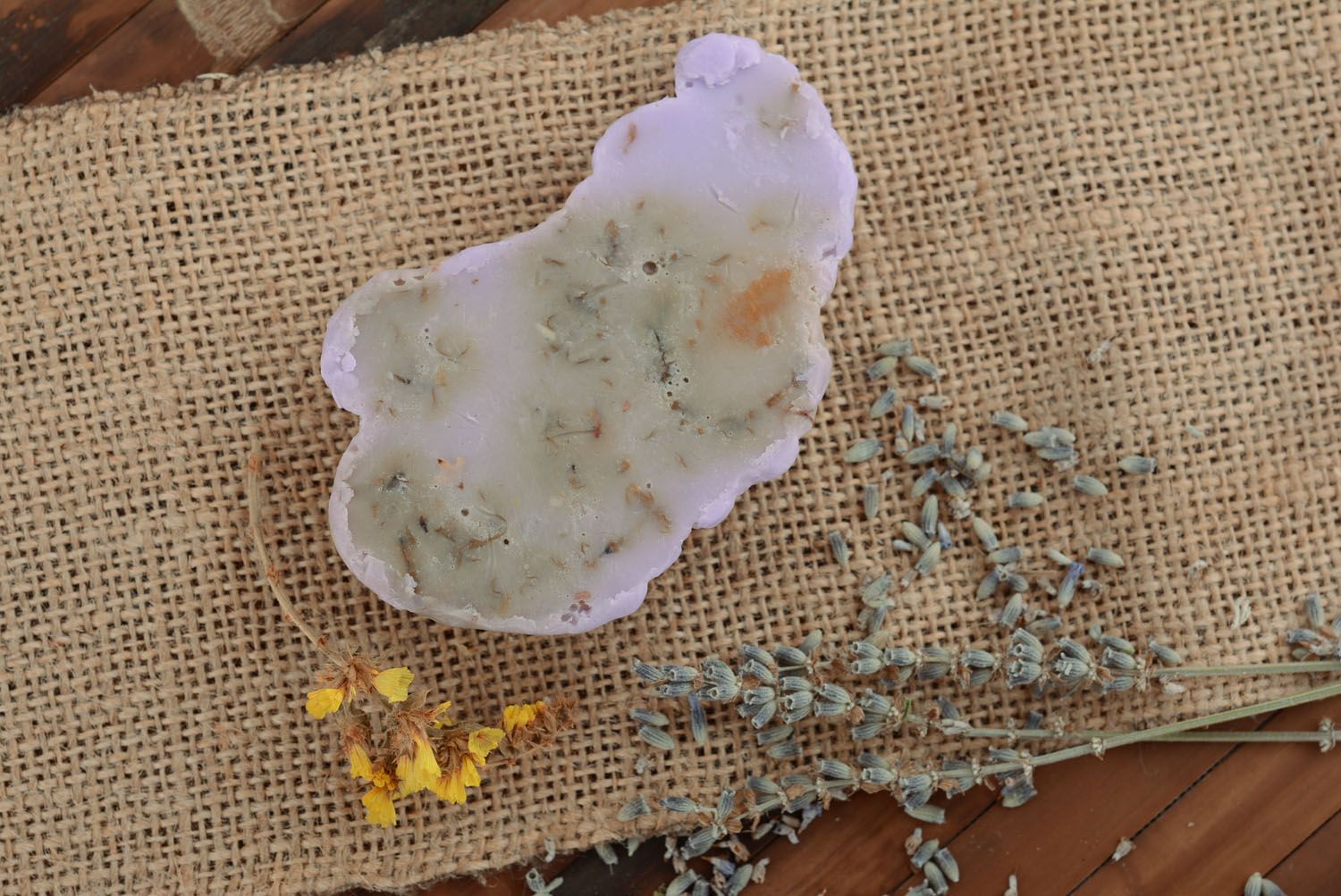 Homemade soap with lilac flowers photo 2