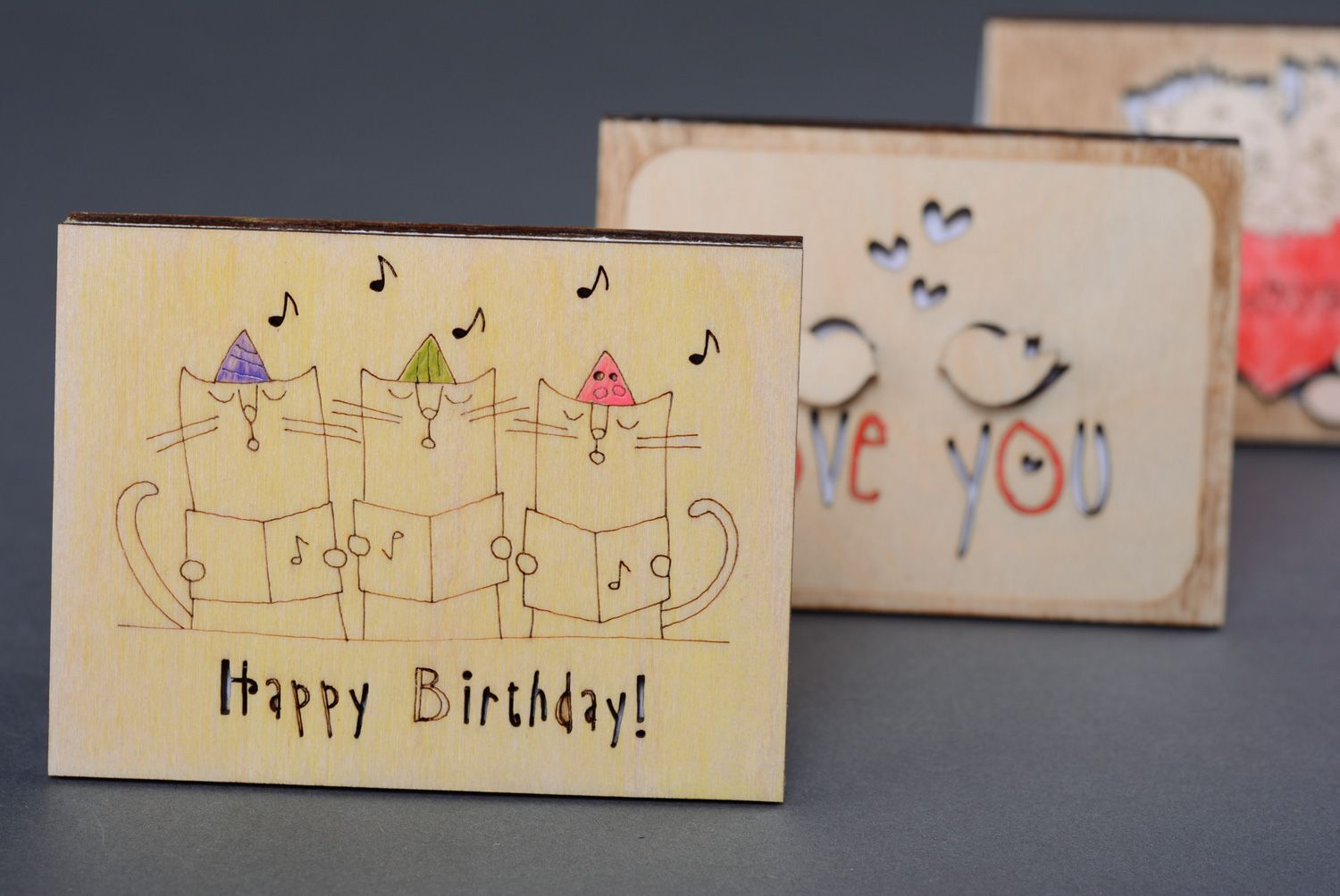 Unusual plywood birthday card photo 5