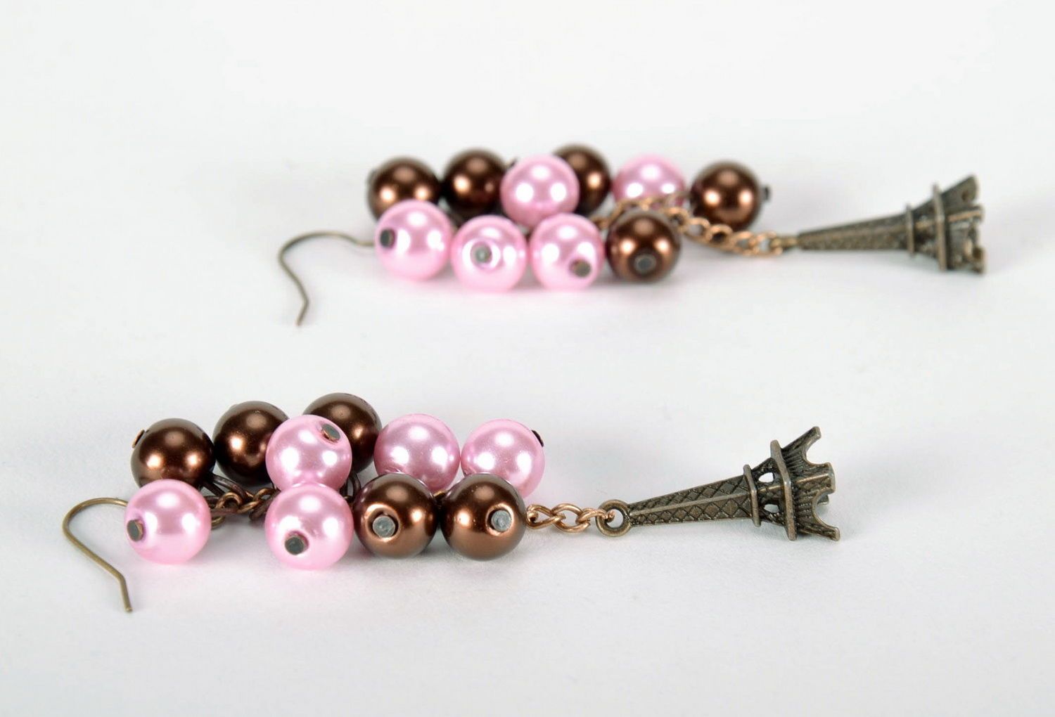 Earrings with ceramic beads photo 1