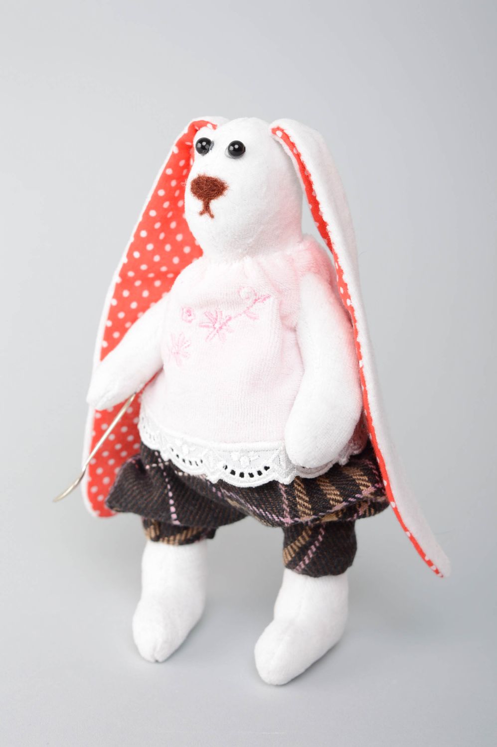 Handmade soft toy Rabbit with Long Ears photo 1