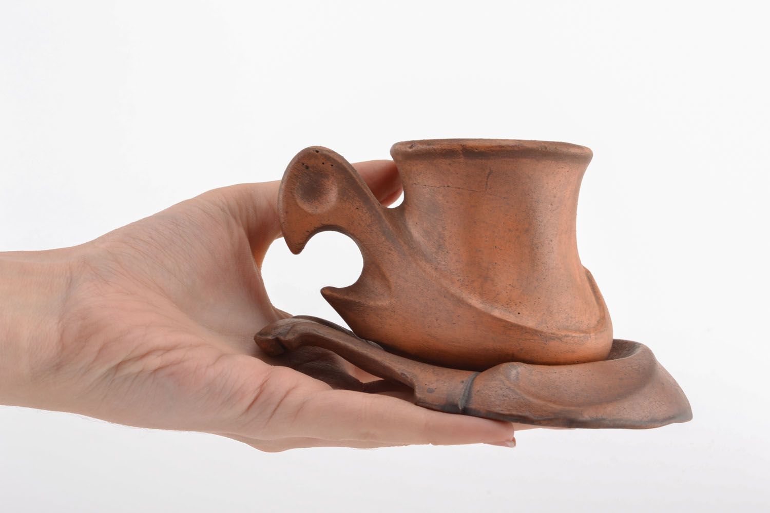 Keramik Tasse mit Unterteller foto 1