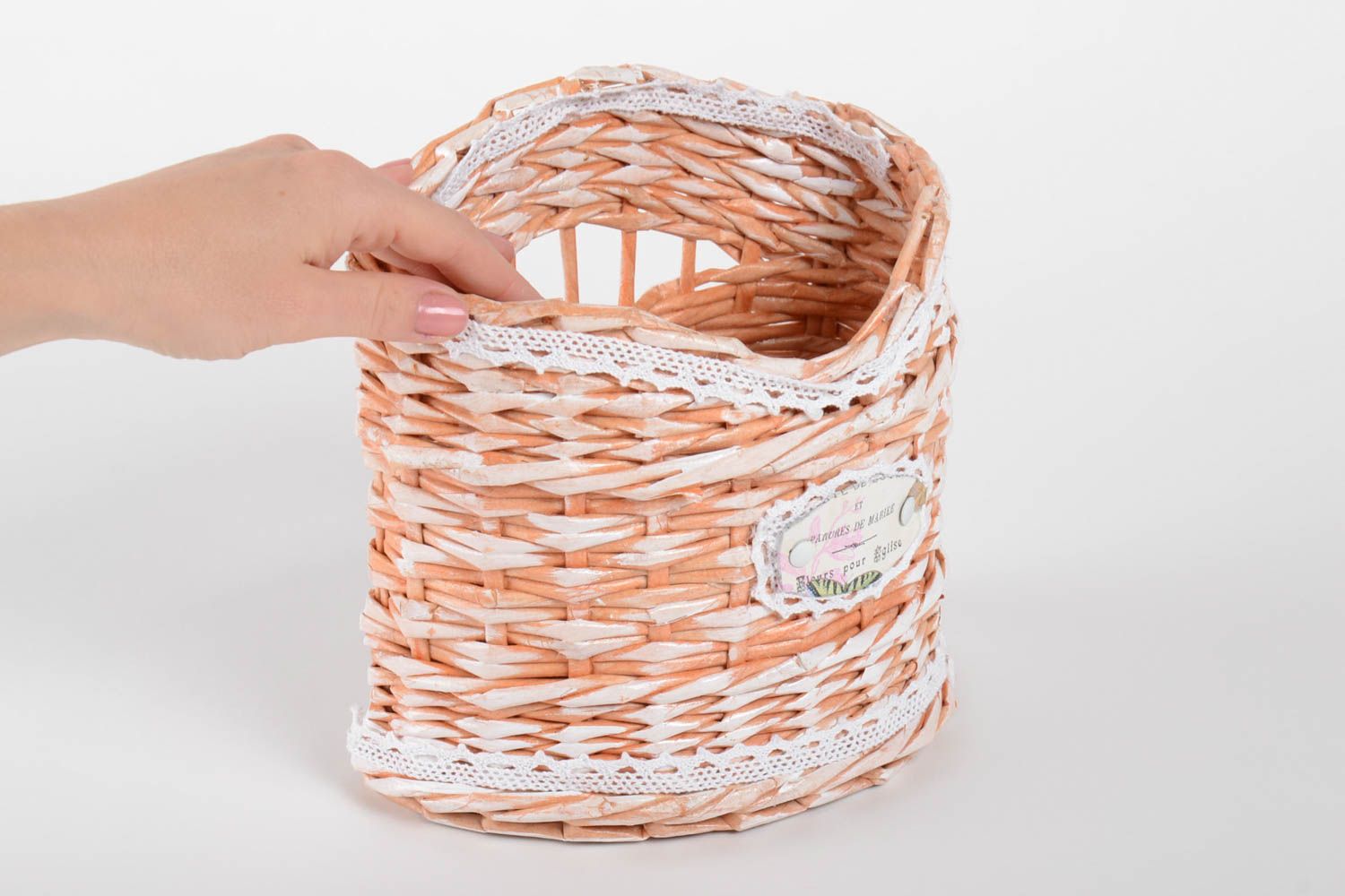 Basket made of paper tubes designer beautiful crib unusual home decor ideas photo 5