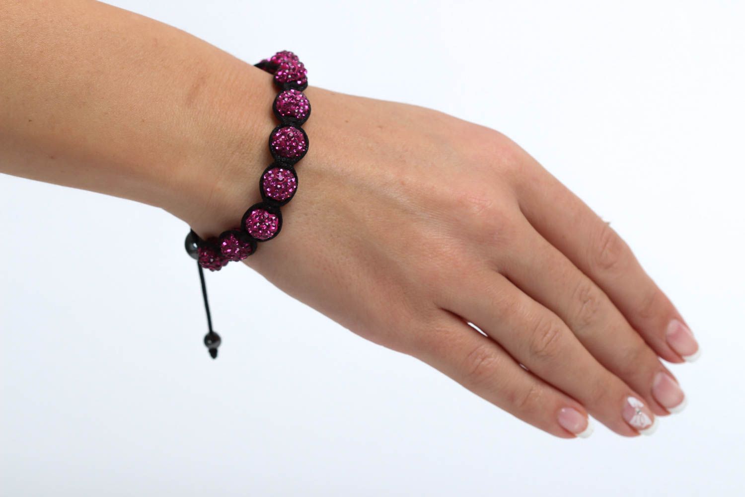 Bracelet rose Bijou fait main perles fantaisie hématite Cadeau pour femme photo 5