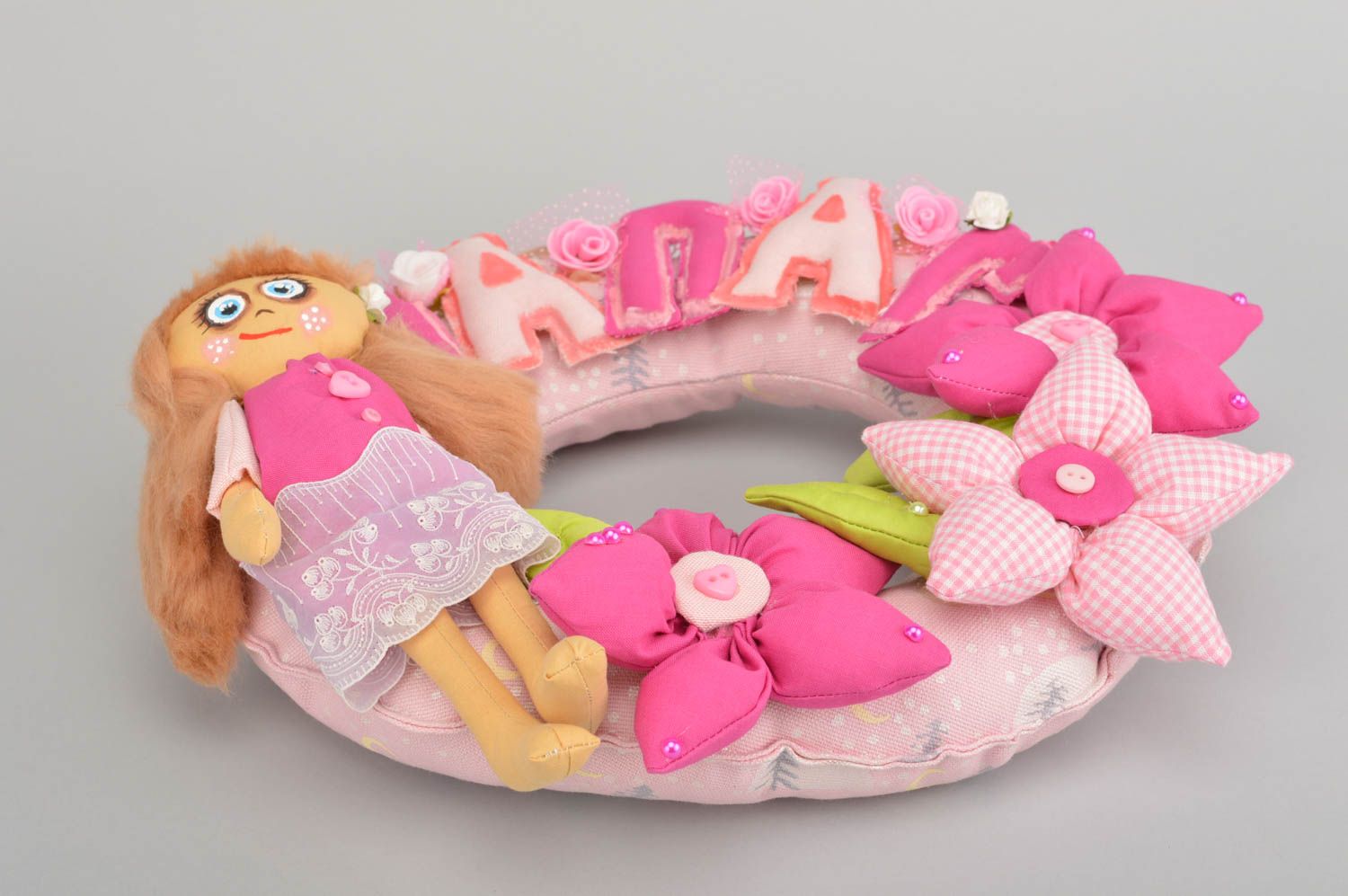 Beautiful soft pendant handmade textile interior decor cute toy for kids photo 4
