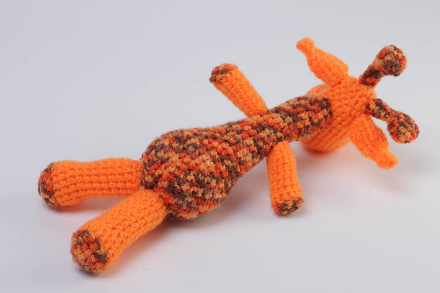 Jouet tricoté au crochet Peluche faite main Girafe Cadeau enfant original photo 4