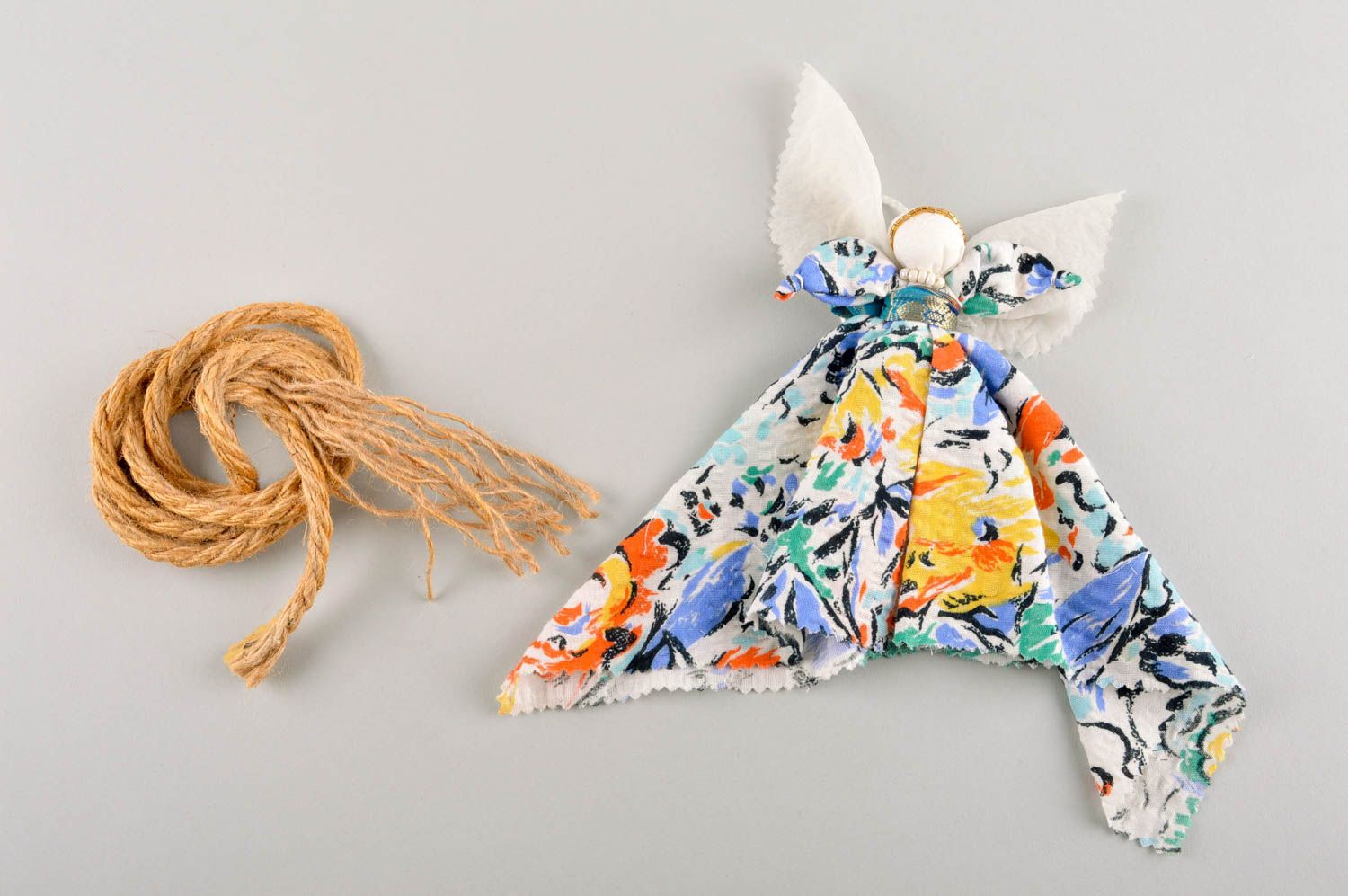 Авторская кукла ручной работы игрушка с петелькой кукла из ткани декоративная фото 1