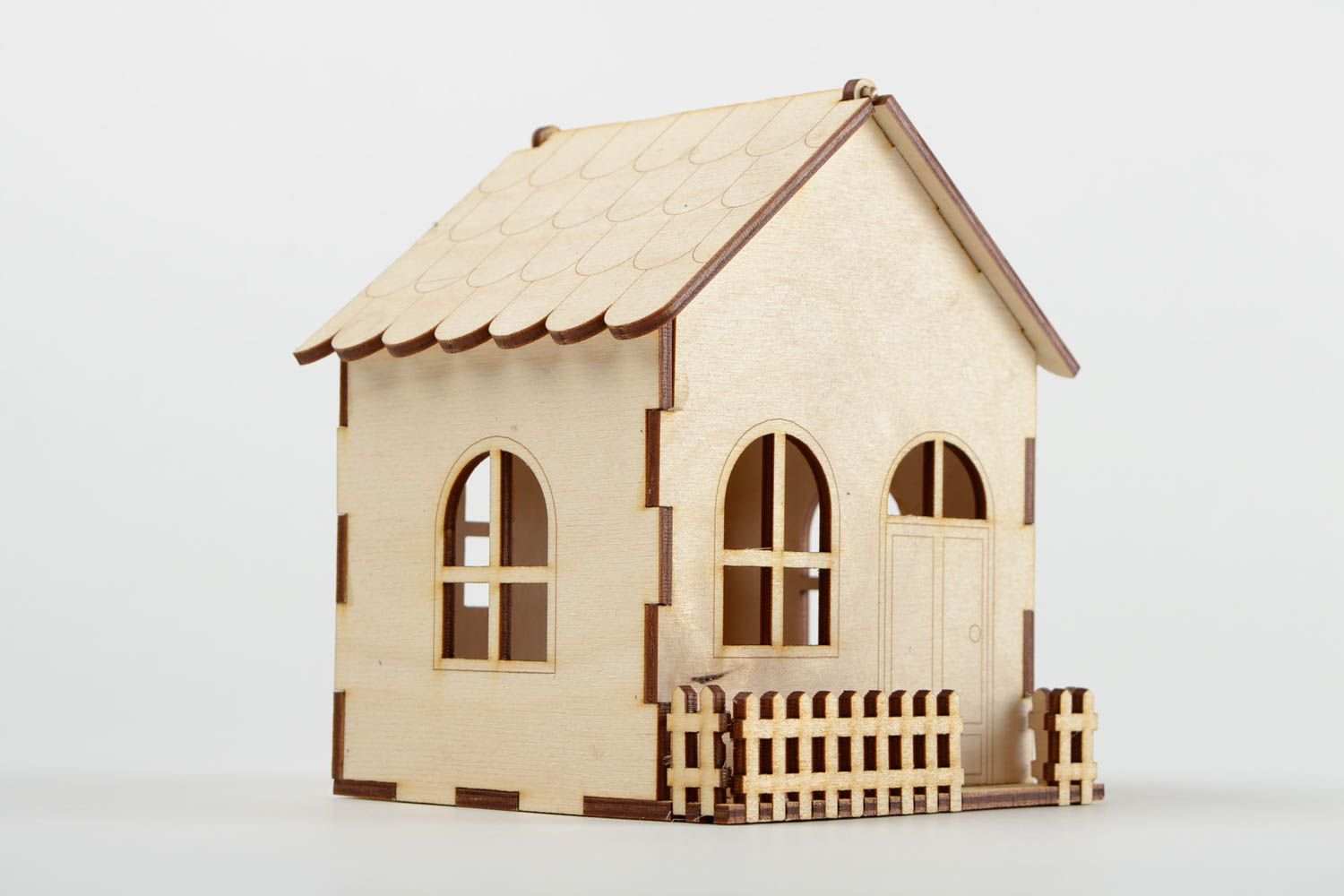 Handmade Holz Schatulle Spielzeug Haus Figur zum Bemalen klein Holz Rohling foto 3