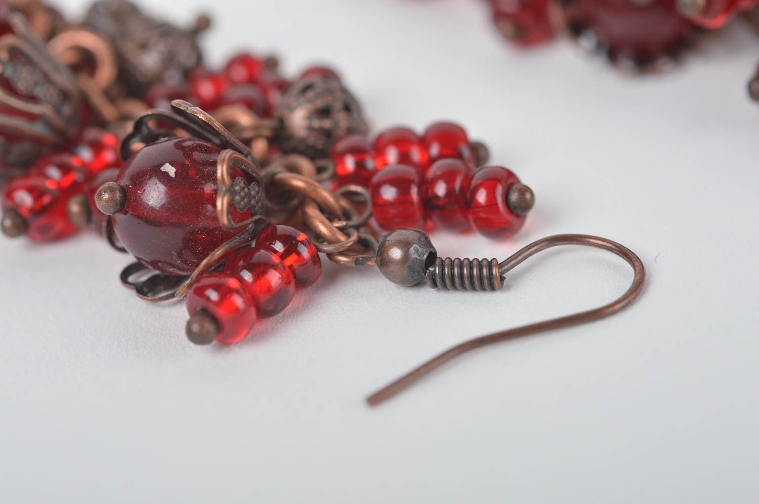 Stylish handmade beaded earrings woven earrings beautiful jewellery photo 4