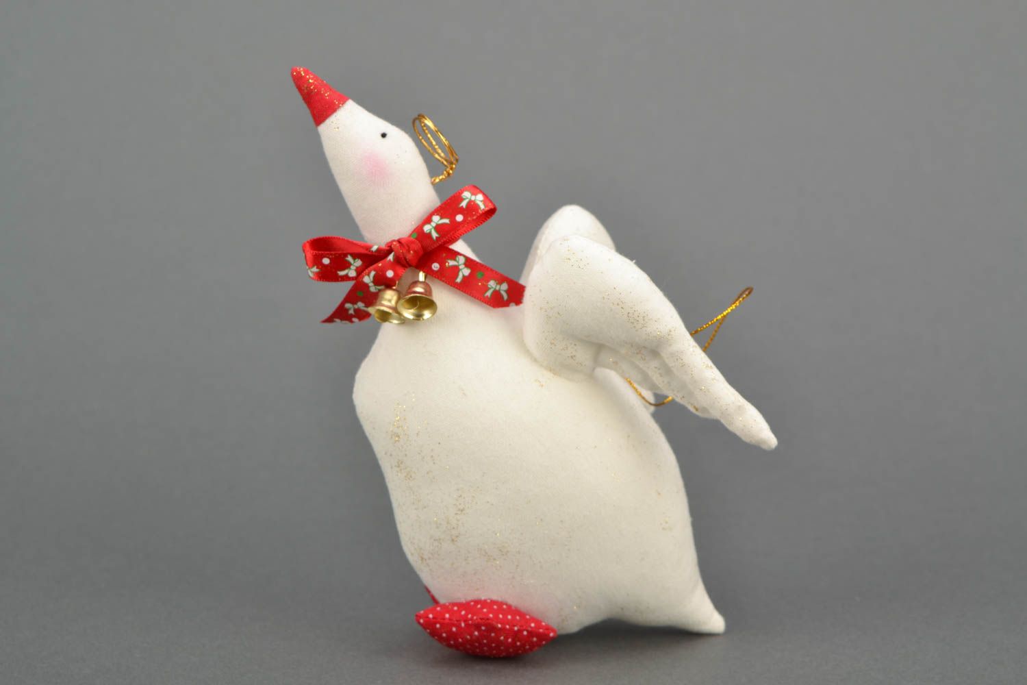 Handmade soft toy Christmas Goose photo 1