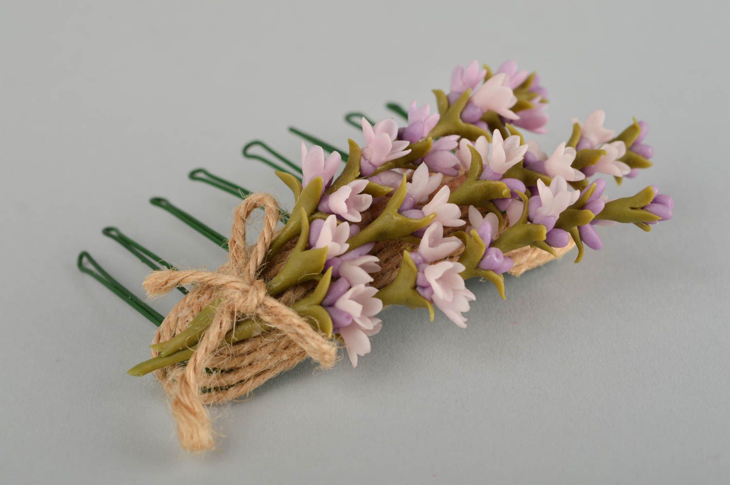 Haar Kamm handmade Haarschmuck Blumen Haar Accessoires ausgefallene Geschenke foto 5