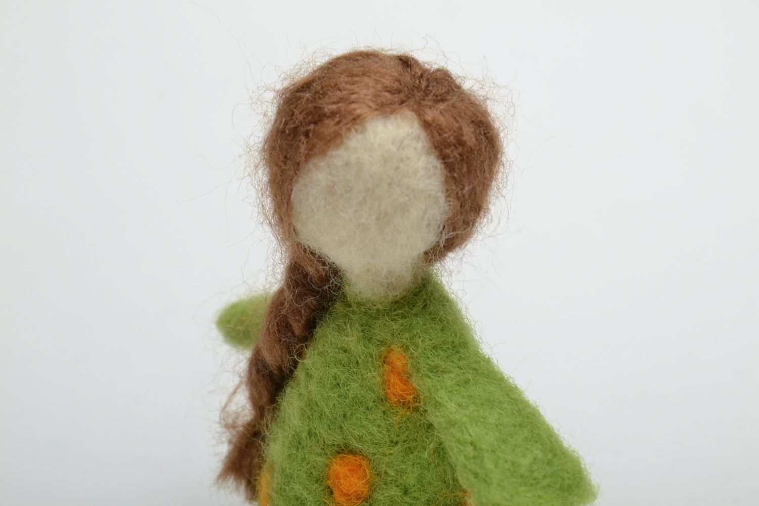Wool felted soft toy Girl photo 3