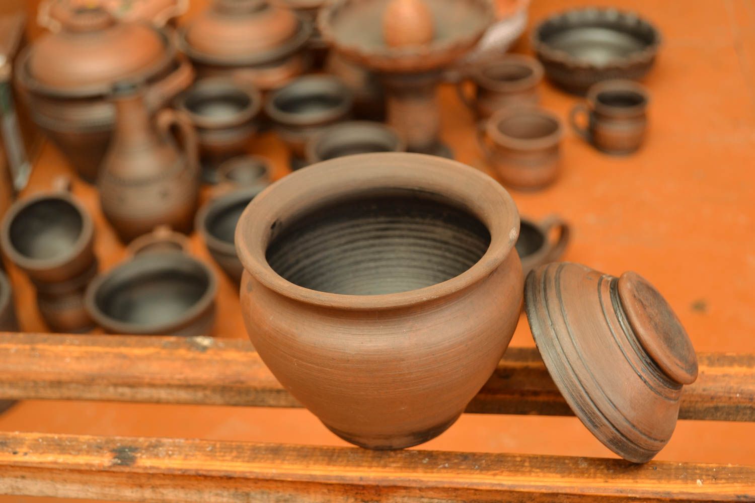 Small ceramic honey pot photo 7