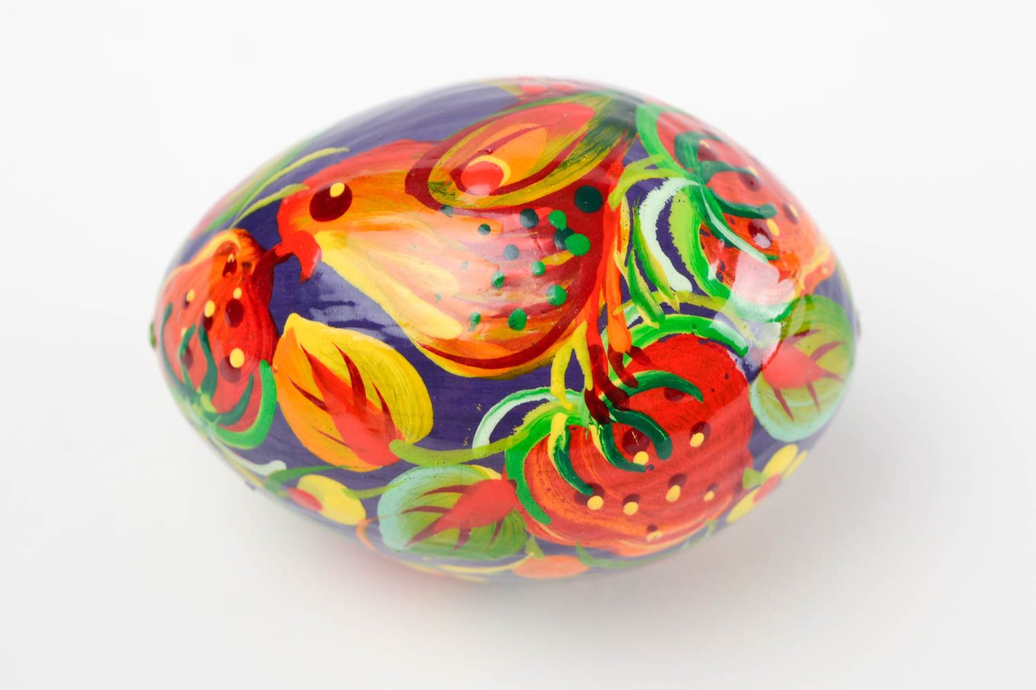 Пасхальное яйцо ручной работы декоративное яйцо с росписью подарок из дерева фото 3