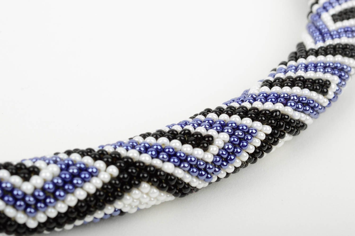 Handgefertigte Ethno Kette Schmuck aus Rocailles lange Halskette Damen Collier  foto 4
