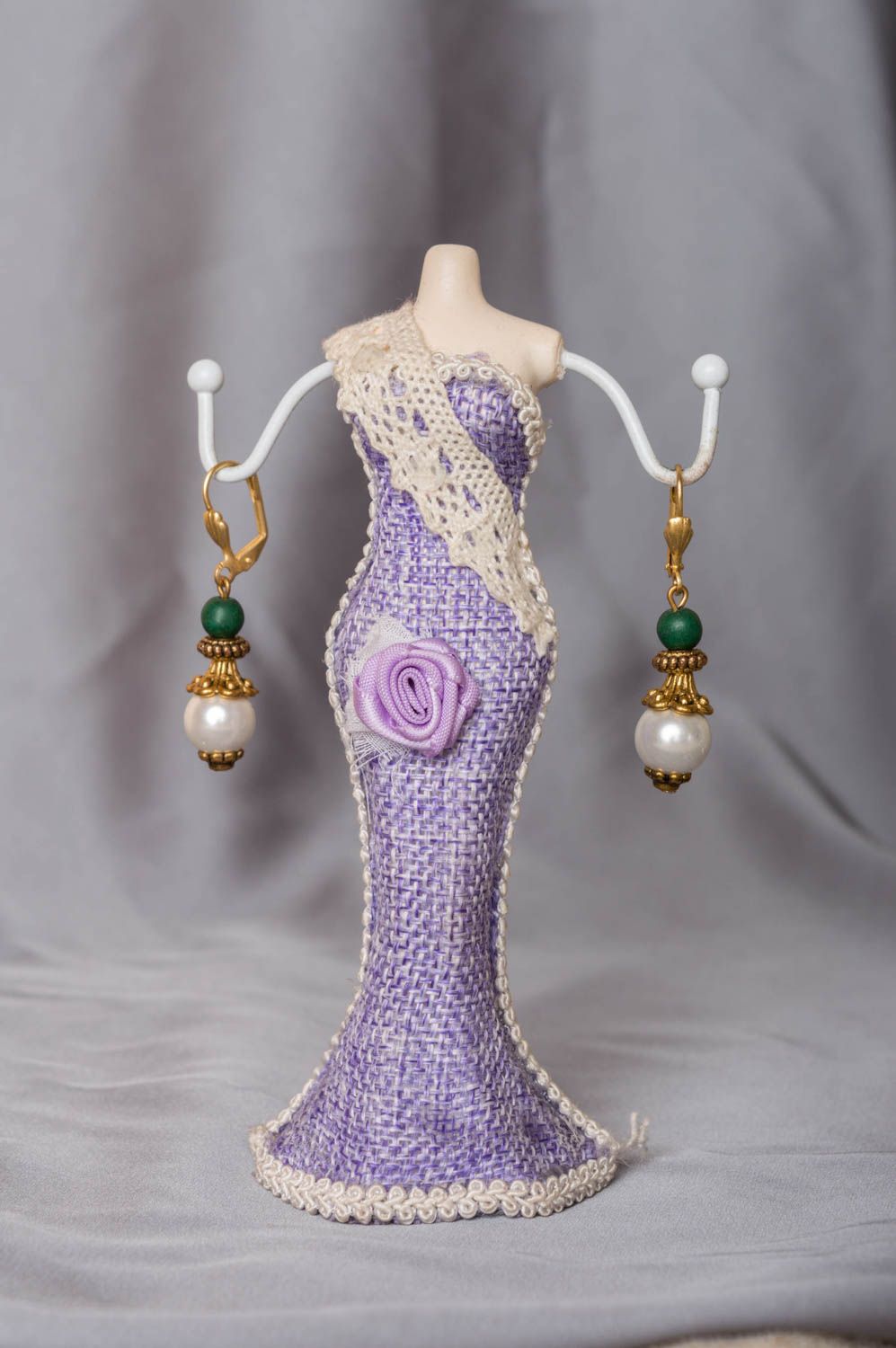 Pendientes de perlas bisutería hecha a mano regalo original para mujer 
 foto 1