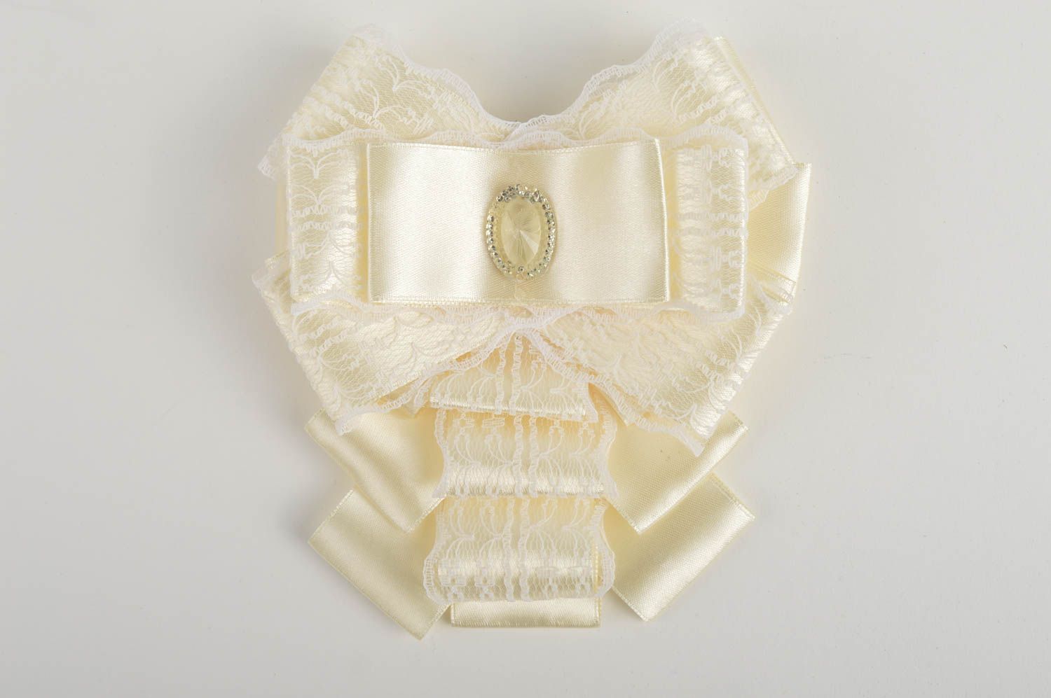 Stylish handmade bow tie brooch jabot brooch jewelry handmade accessories photo 2