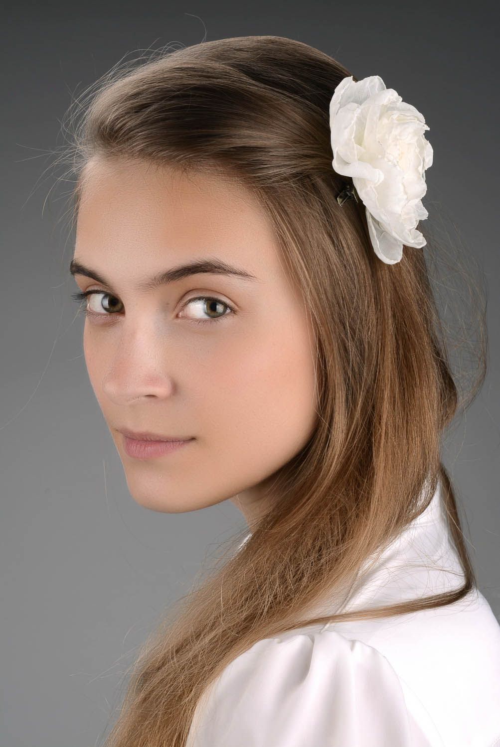 Brosche-Haarspange mit Blume foto 5